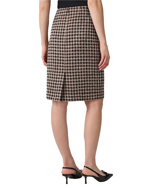 Kasper Plaid Slim Pencil Skirt Product Image