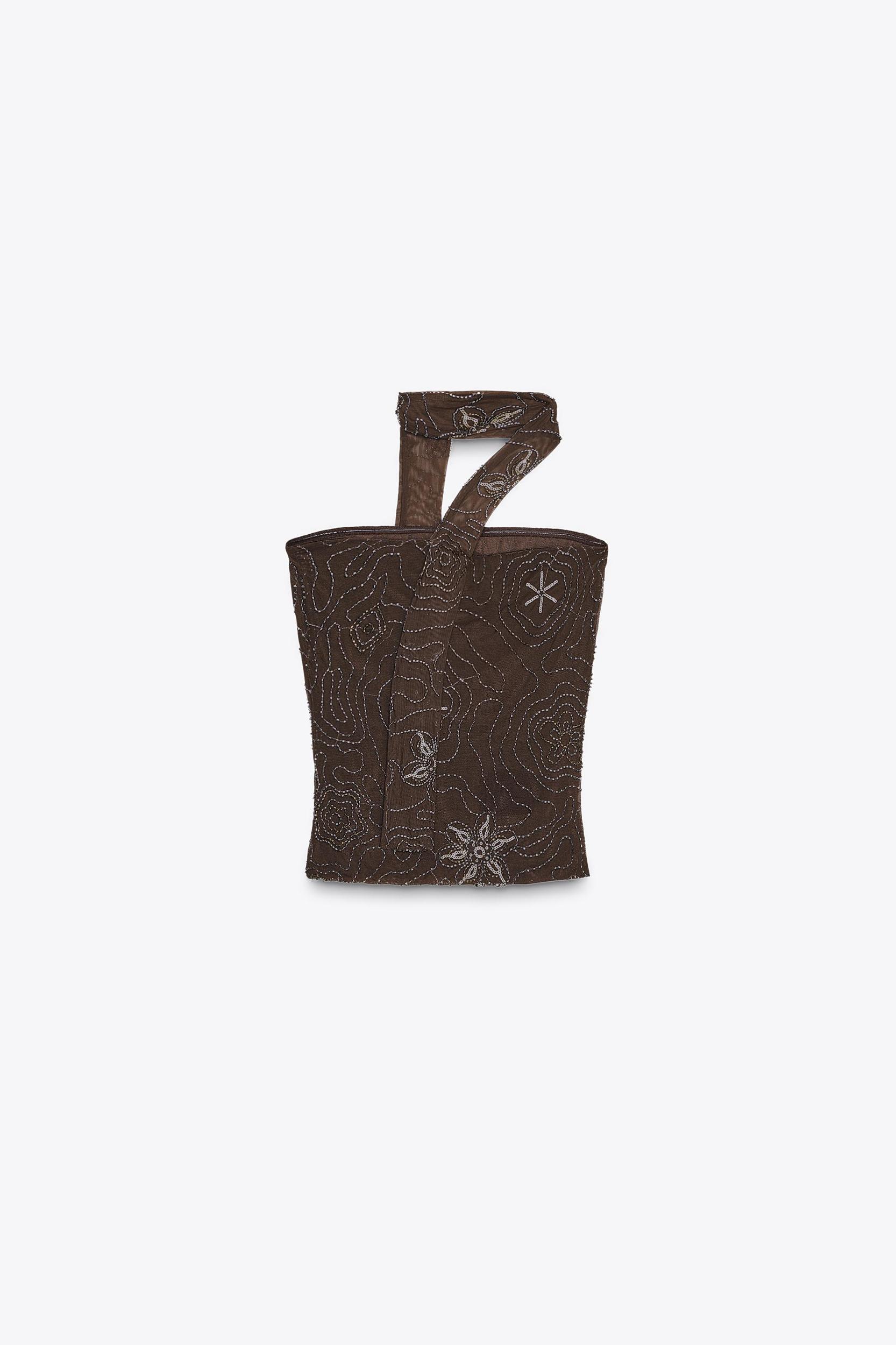 BEADED SCARF TOP Product Image