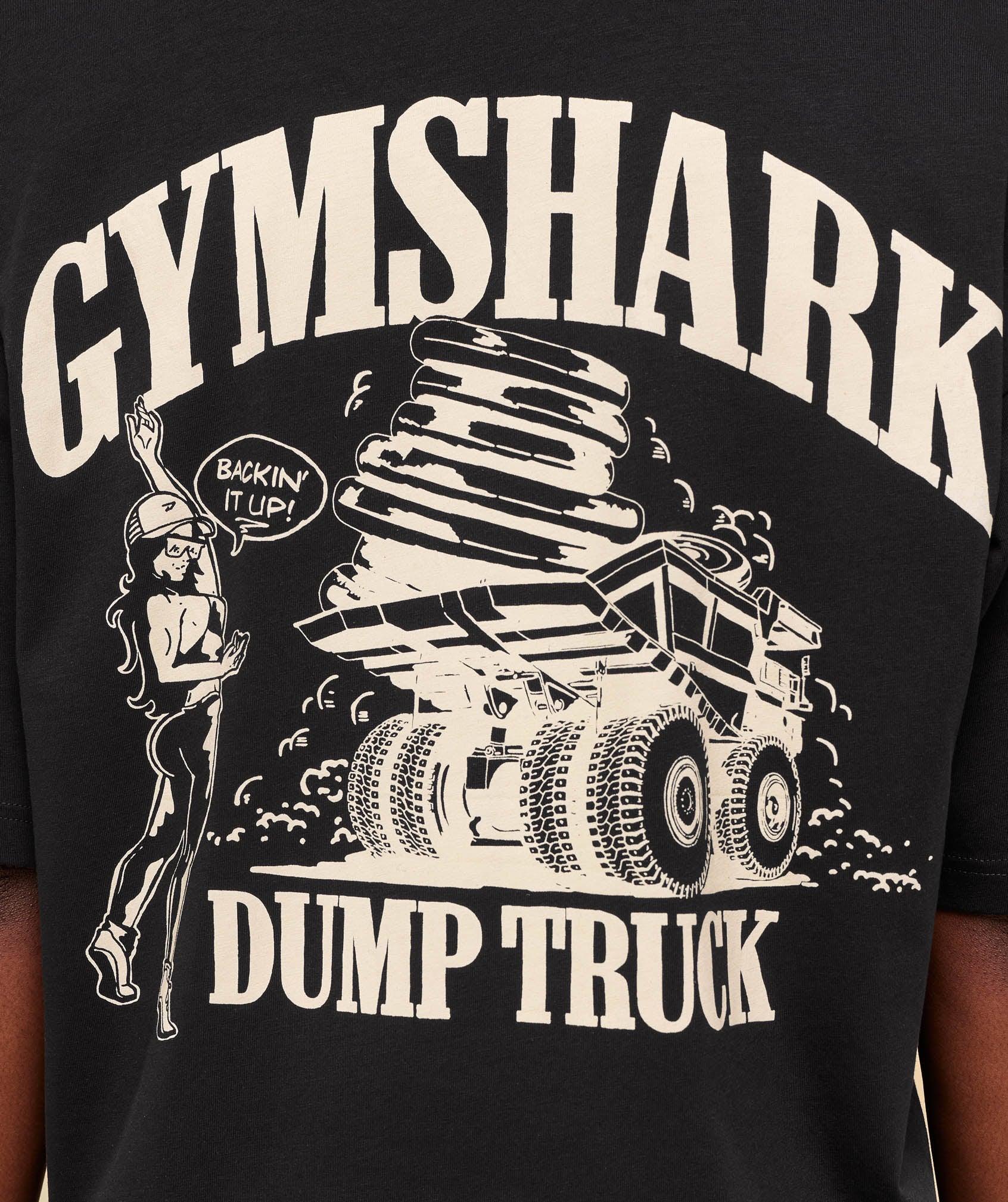 Gymshark Dump Truck Graphic Oversized T-Shirt - Black Female Product Image