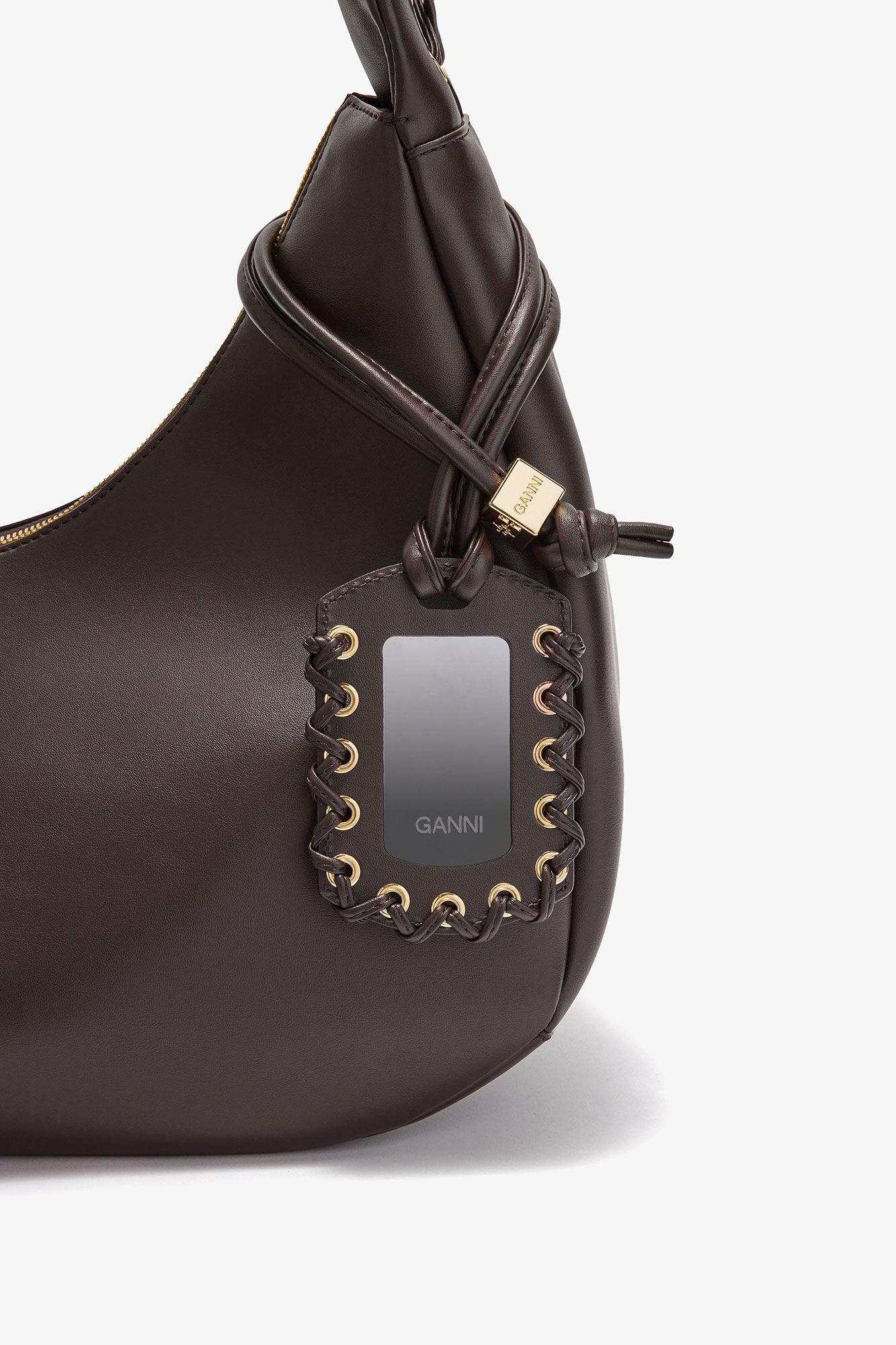 Brown Medium Laces Hobo Bag Product Image