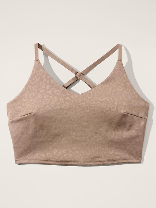 Elation V-Neck Embossed Longline Sports Bra A-C Product Image