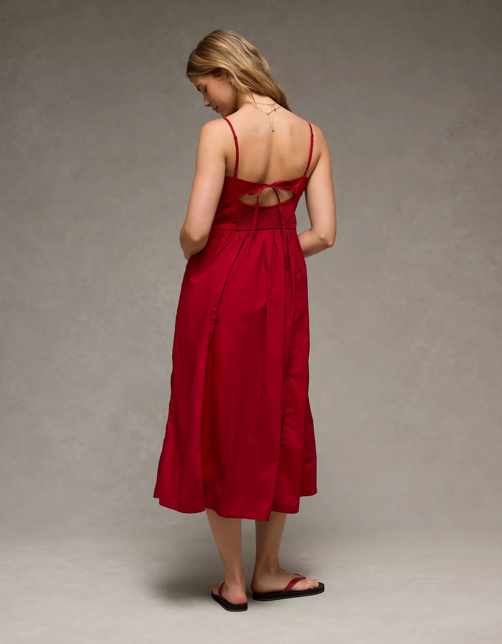 AE Sweetheart Drop Waist Midi Dress Product Image