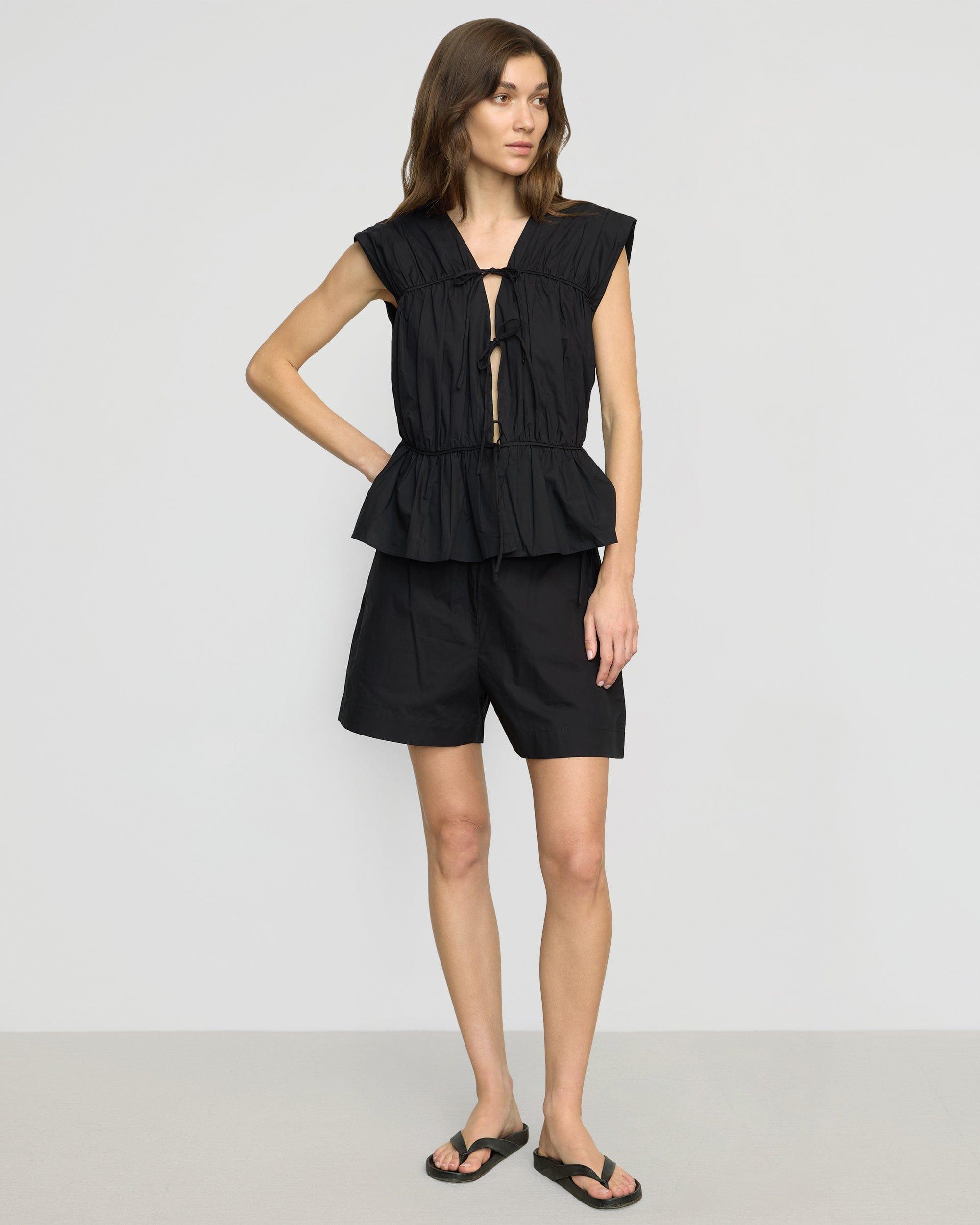 Neha Tie-Front Organic Cotton Blouse Product Image