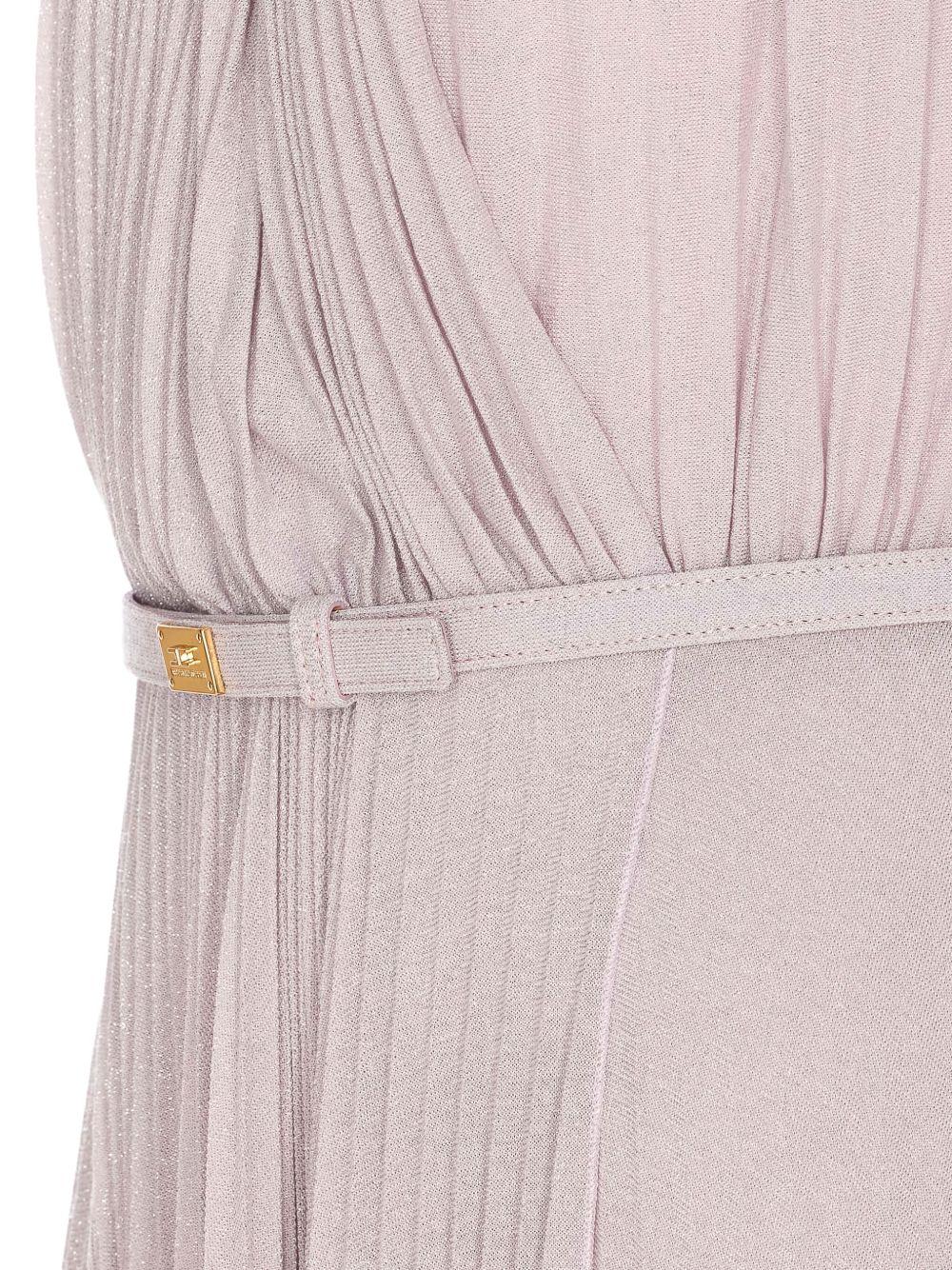 pleated maxi dress with halter neckline Product Image