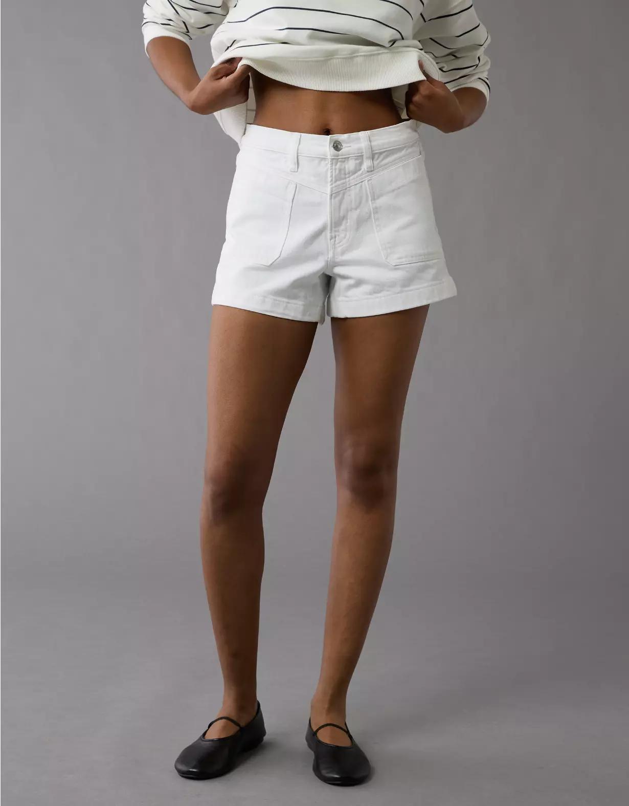 AE Strigid Super High-Waisted Relaxed Denim Short Product Image