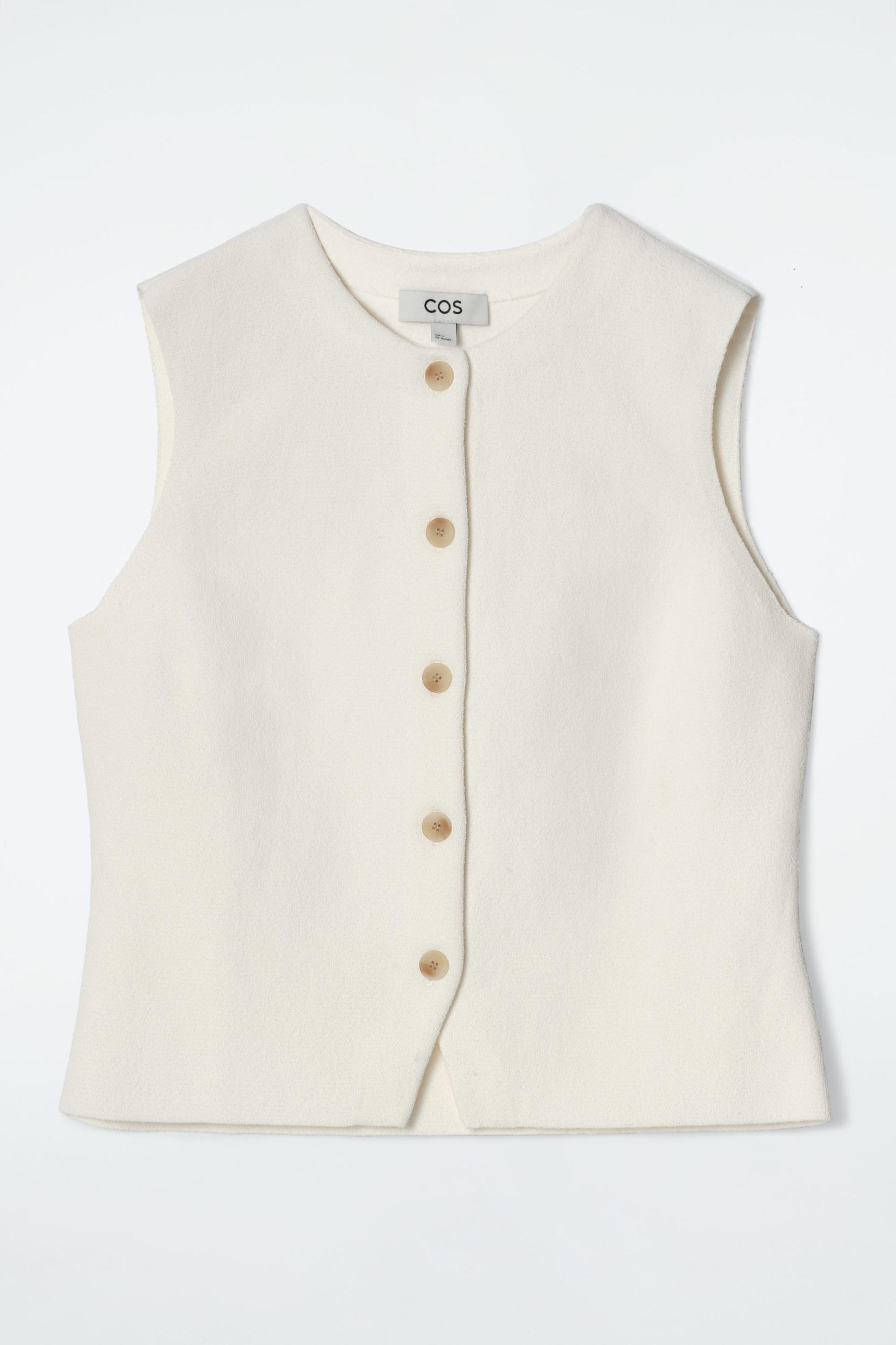 KNITTED COTTON VEST Product Image
