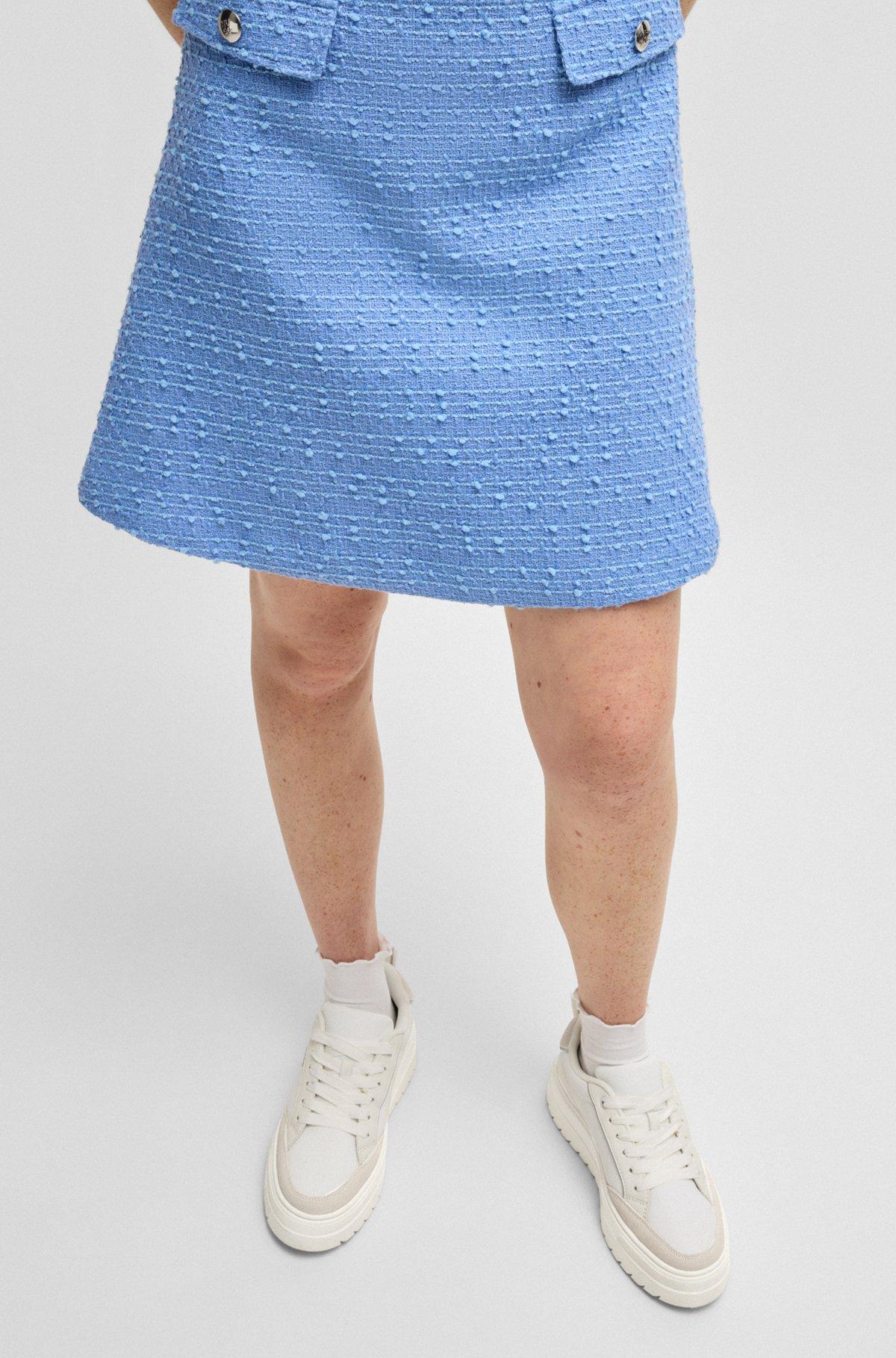 HUGO - Platform trainers with suede trims - White Product Image