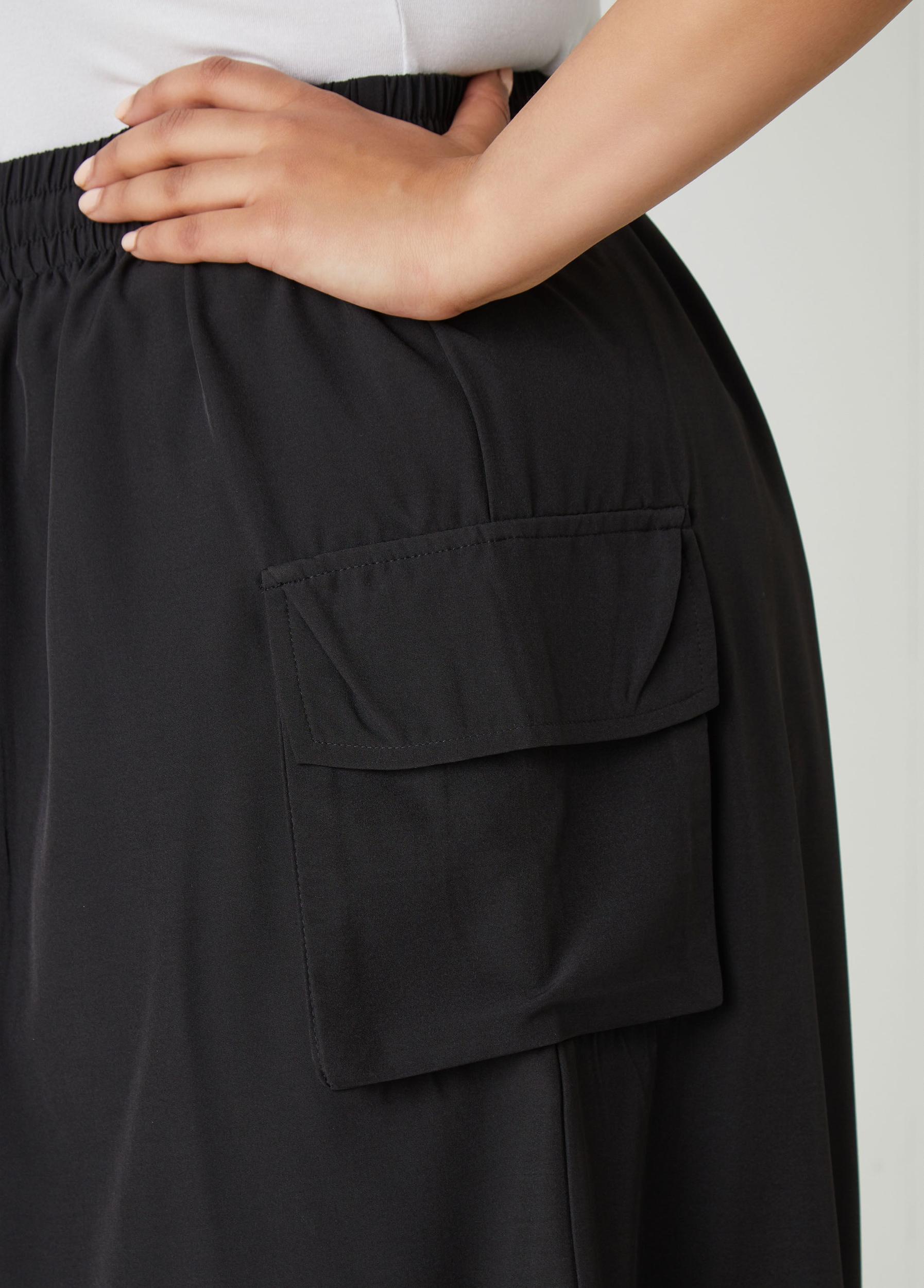 Plus Size Midi Cargo Skirt Ashley Stewart Product Image