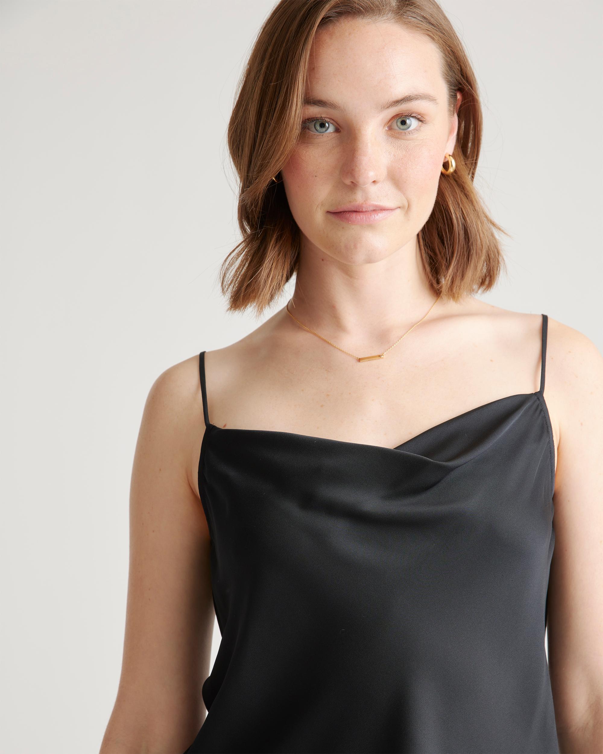 Quince | Women's Washable Stretch Silk Cowl Neck Cami Product Image
