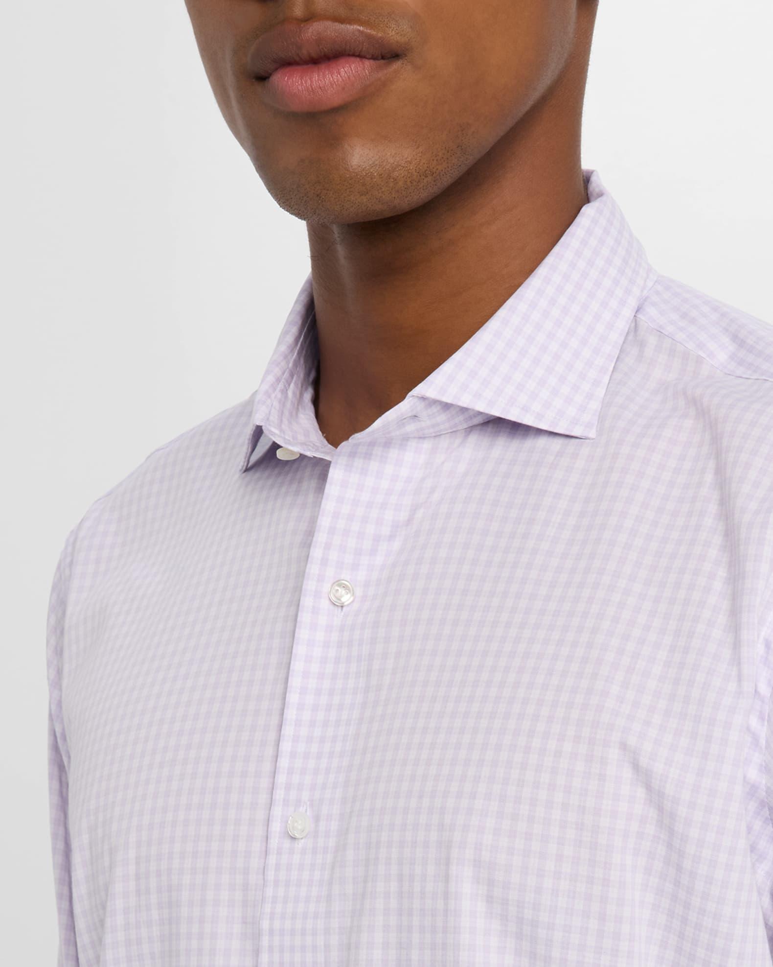 Men's Capri Cotton Mini-Plaid Sport Shirt Product Image