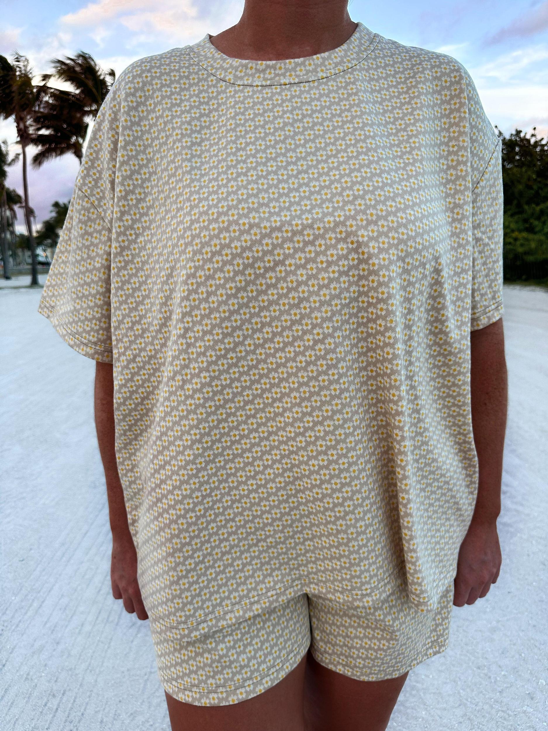 BoHo Floral Pajama Shorts Product Image