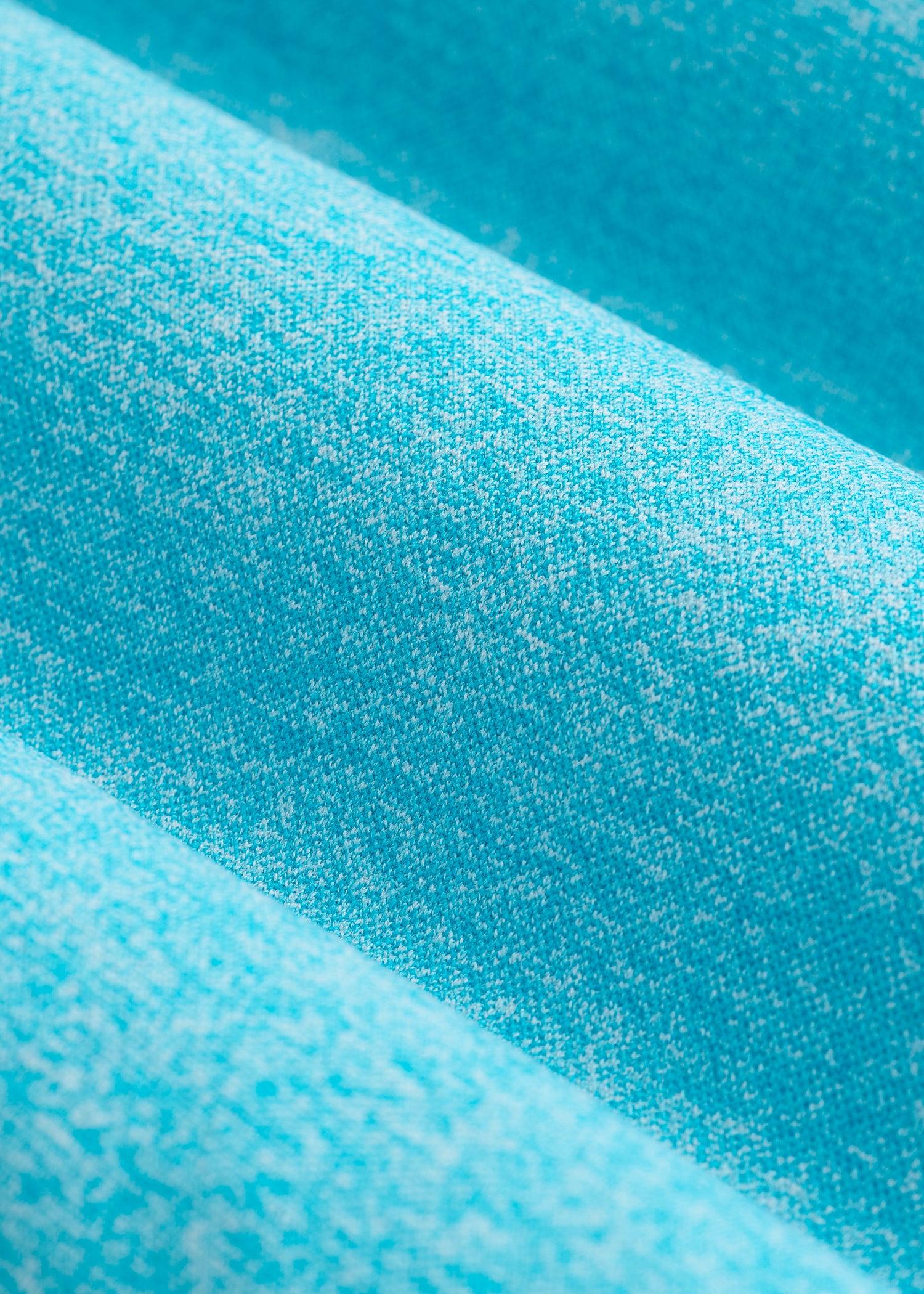 Compression Long Sleeve Cropped Training Top for Tall Women in Scuba Blue Mix Female Product Image