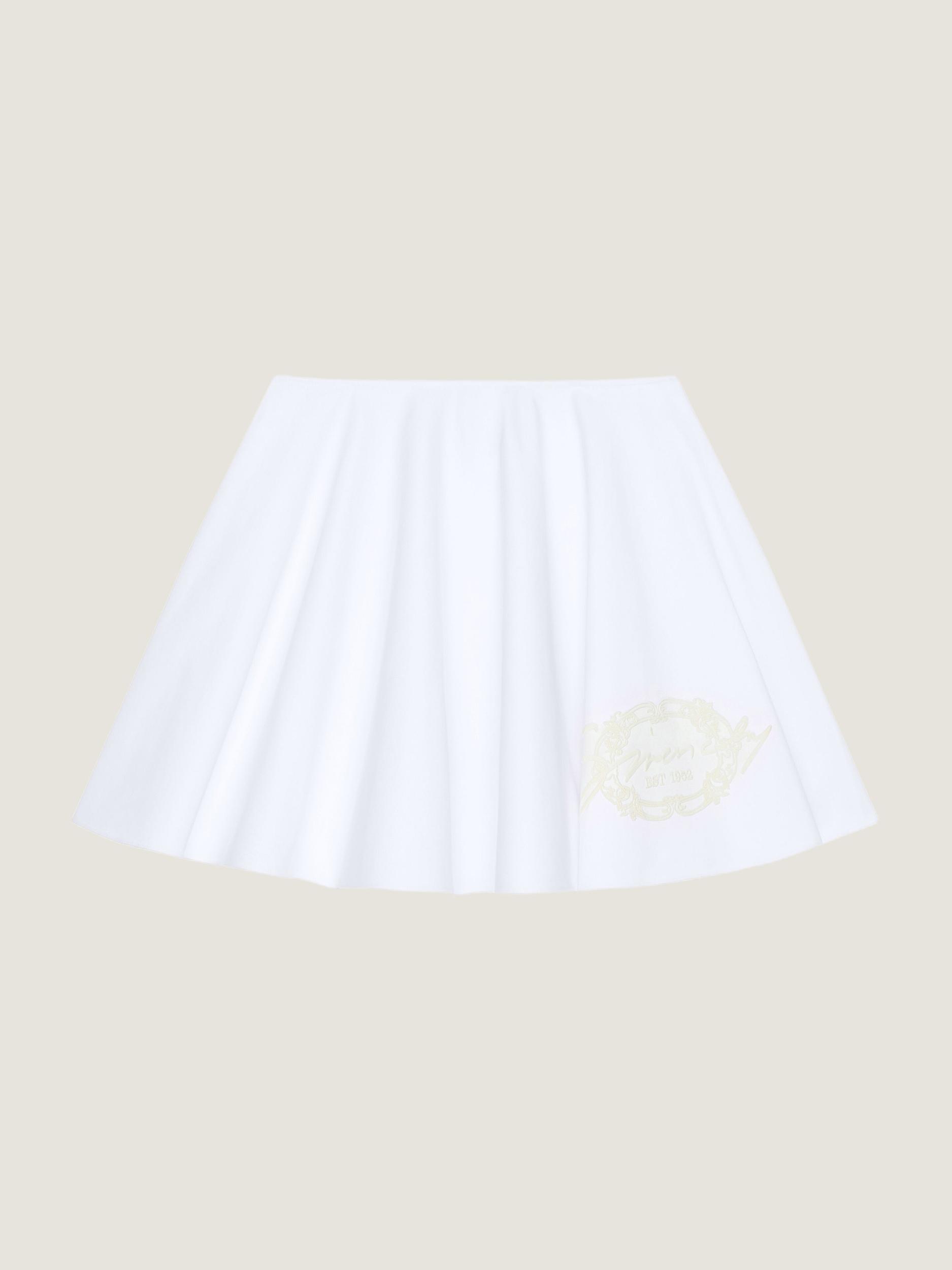 Skirt in cotton with GIVENCHY medallion Product Image