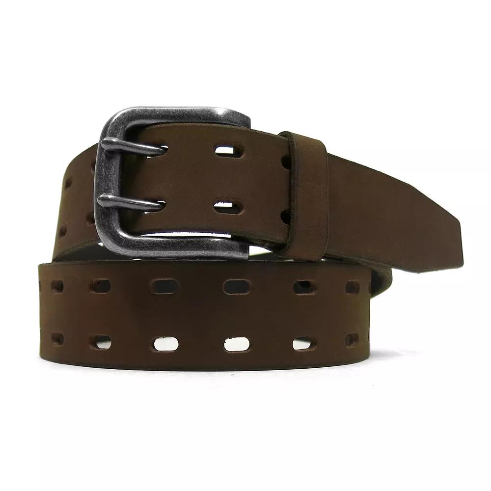 Men's Smith's Workwear 38mm Double Prong Perforated Leather Belt,  Product Image