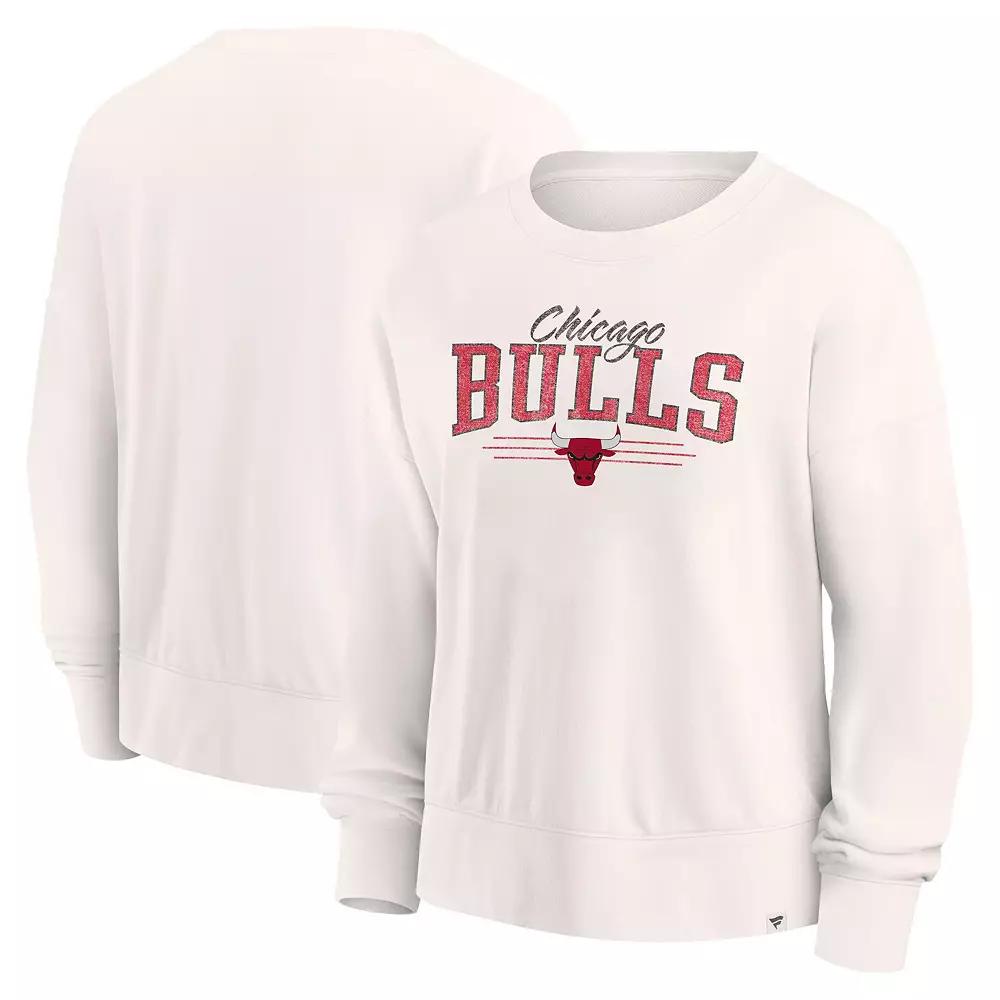 Women's Fanatics Branded Cream Chicago Bulls Close the Game Pullover Sweatshirt,  Product Image