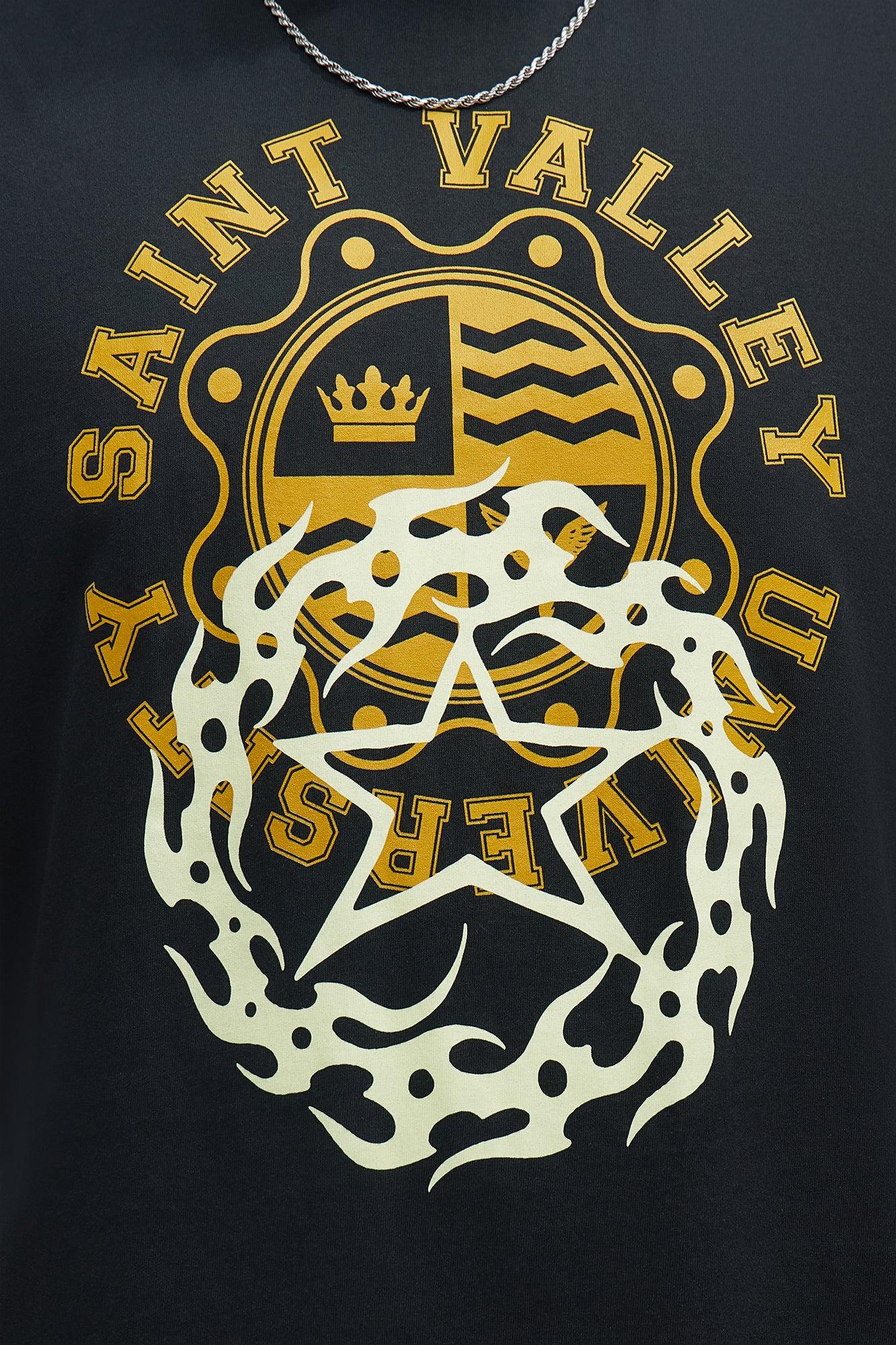 Saint Valley Crest Muscle Tee - Black Male Product Image
