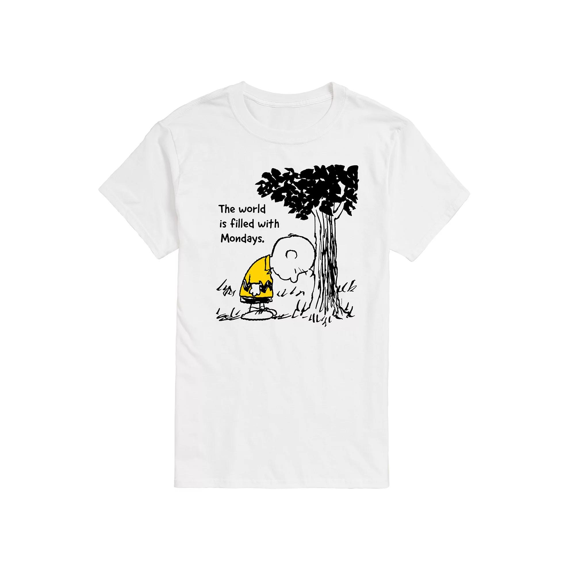Big & Tall Peanuts World Filled With Mondays Graphic Tee, Men's,  Product Image