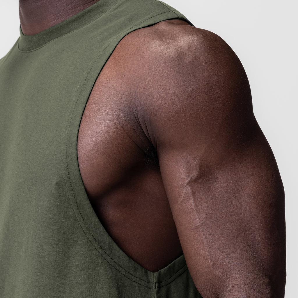 0926. Supima® Muscle Tank - Olive Product Image