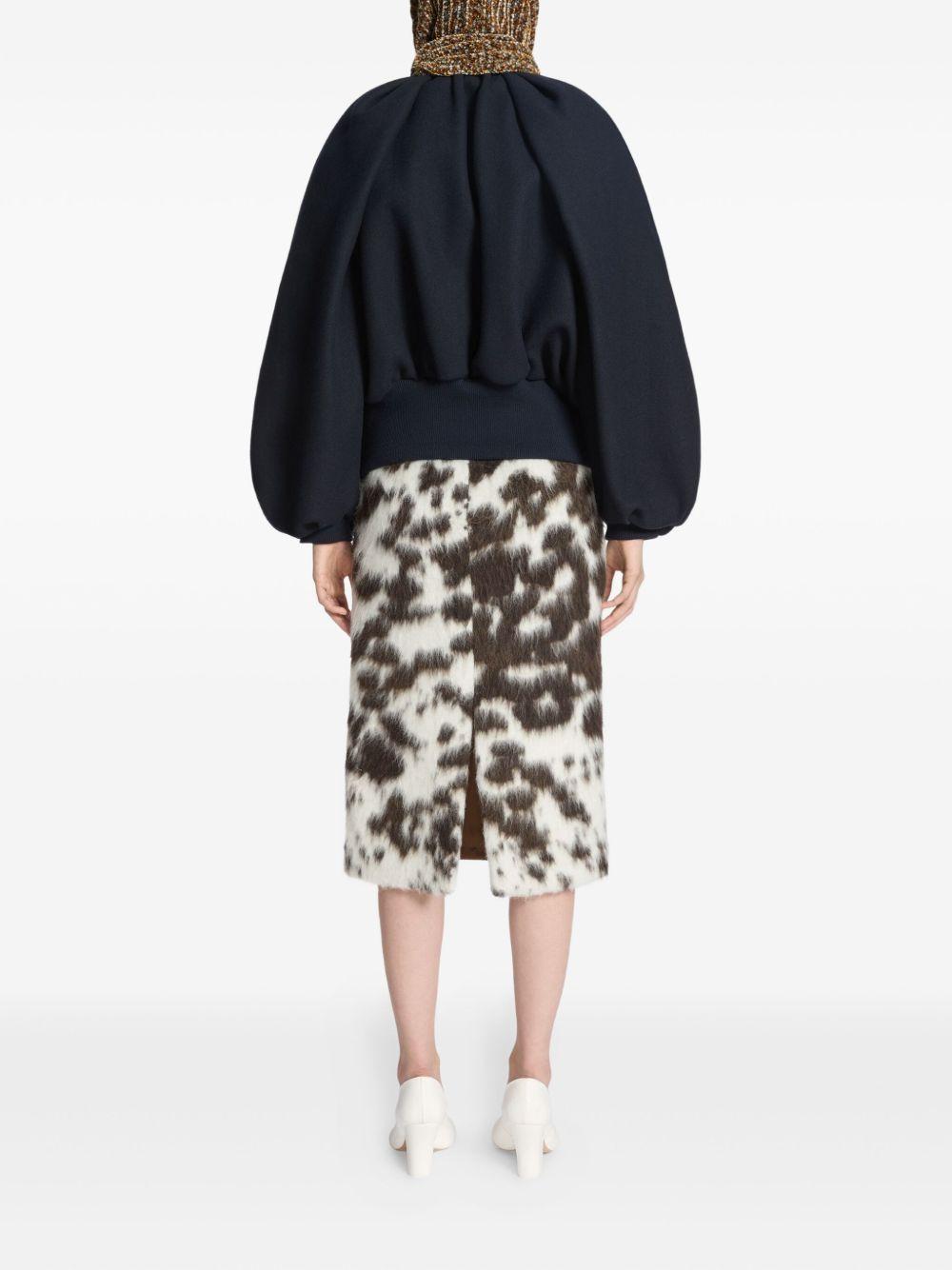 cowhide-print midi skirt Product Image