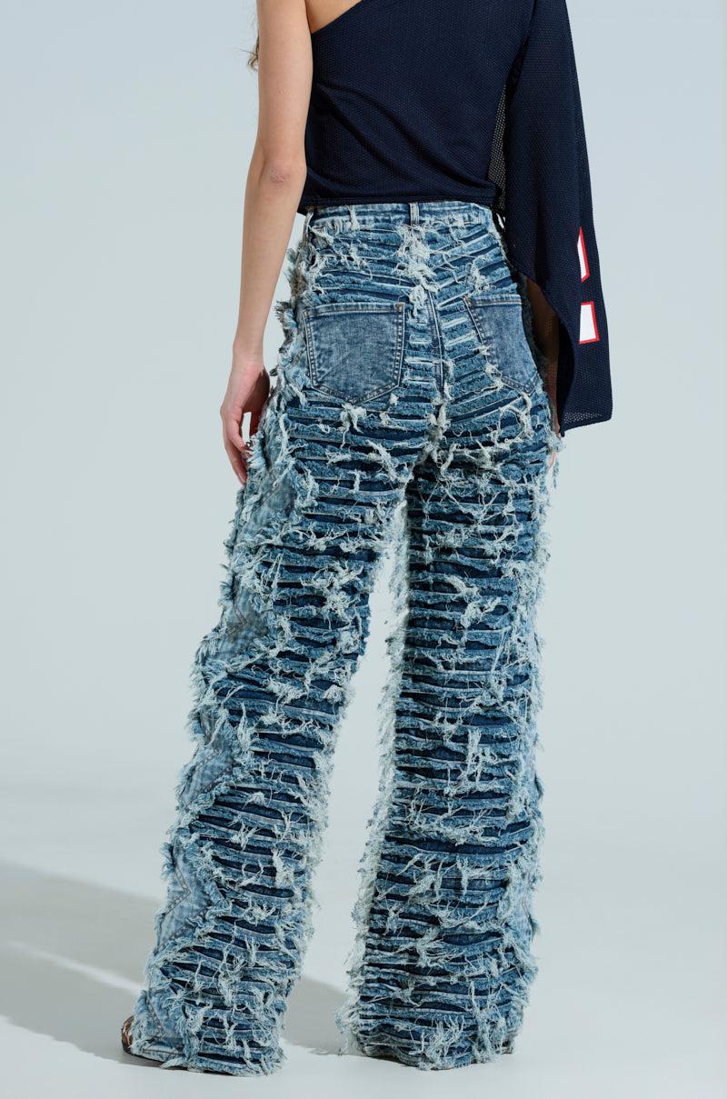 TURN AROUND DISTRESSED DENIM PANT Product Image