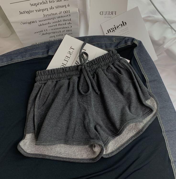 High Waist Plain Wide-Leg Shorts Product Image