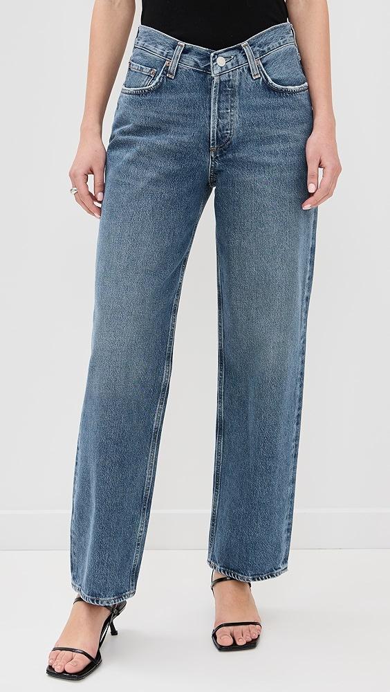 AGOLDE V Waist Baggy Jeans | Shopbop Product Image