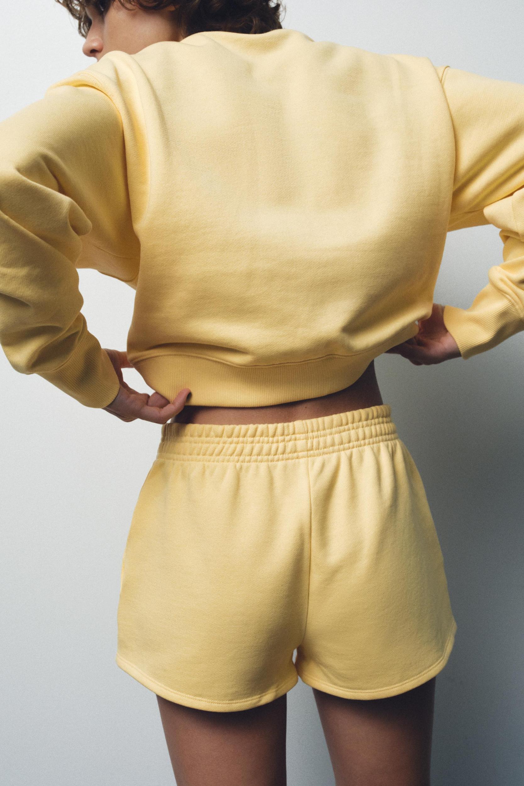 EMBROIDERED TEXT PLUSH SWEATSHIRT Product Image