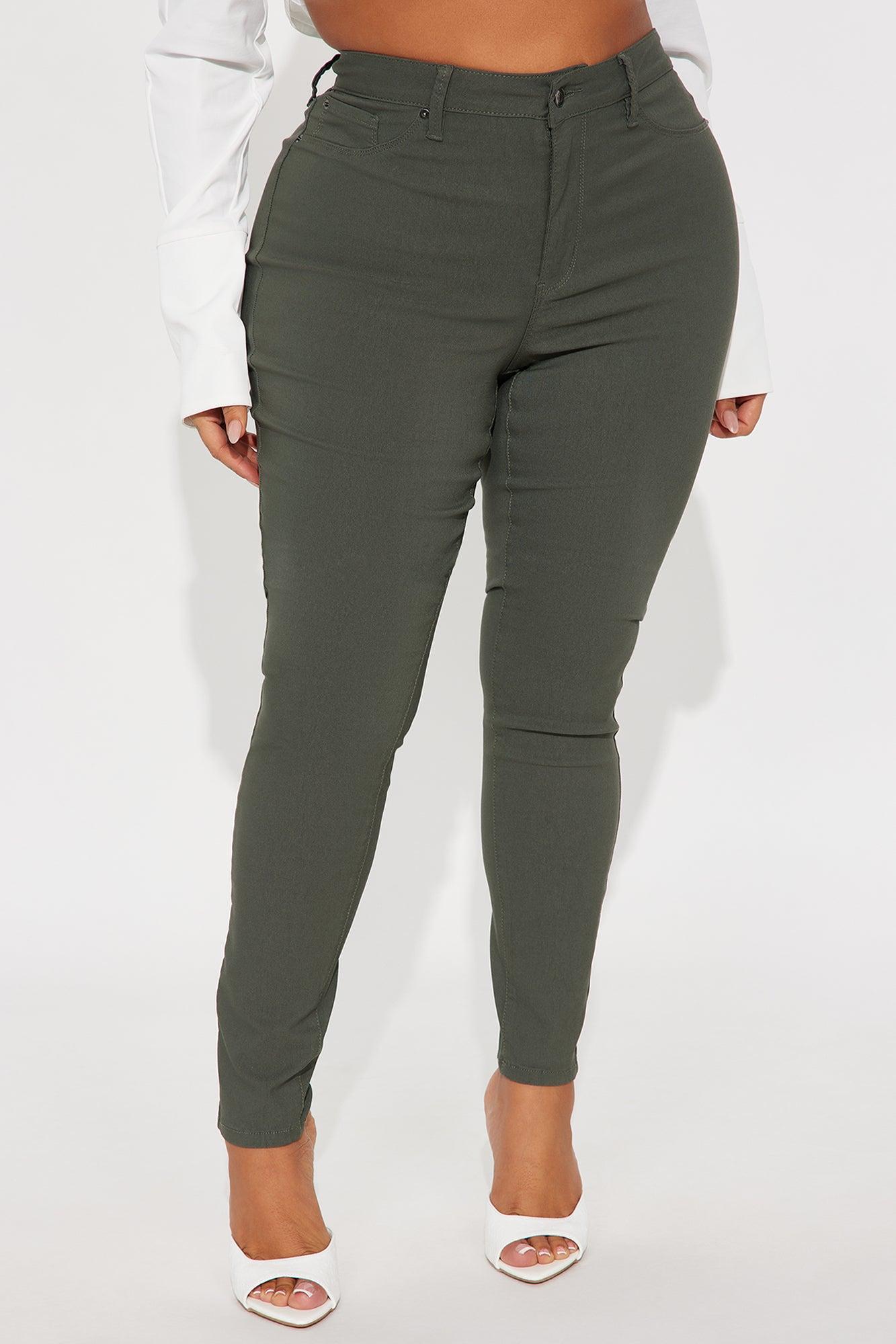 Hyperstretch Skinny Pants - Military Green Female Product Image