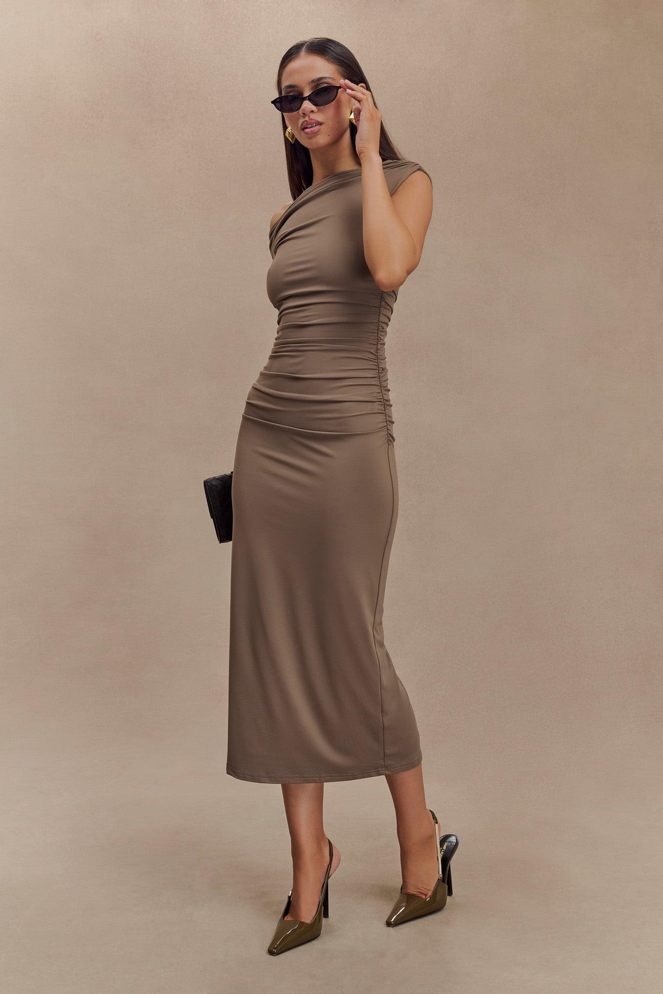 Alayna Recycled Nylon Midi Dress - Coco Product Image