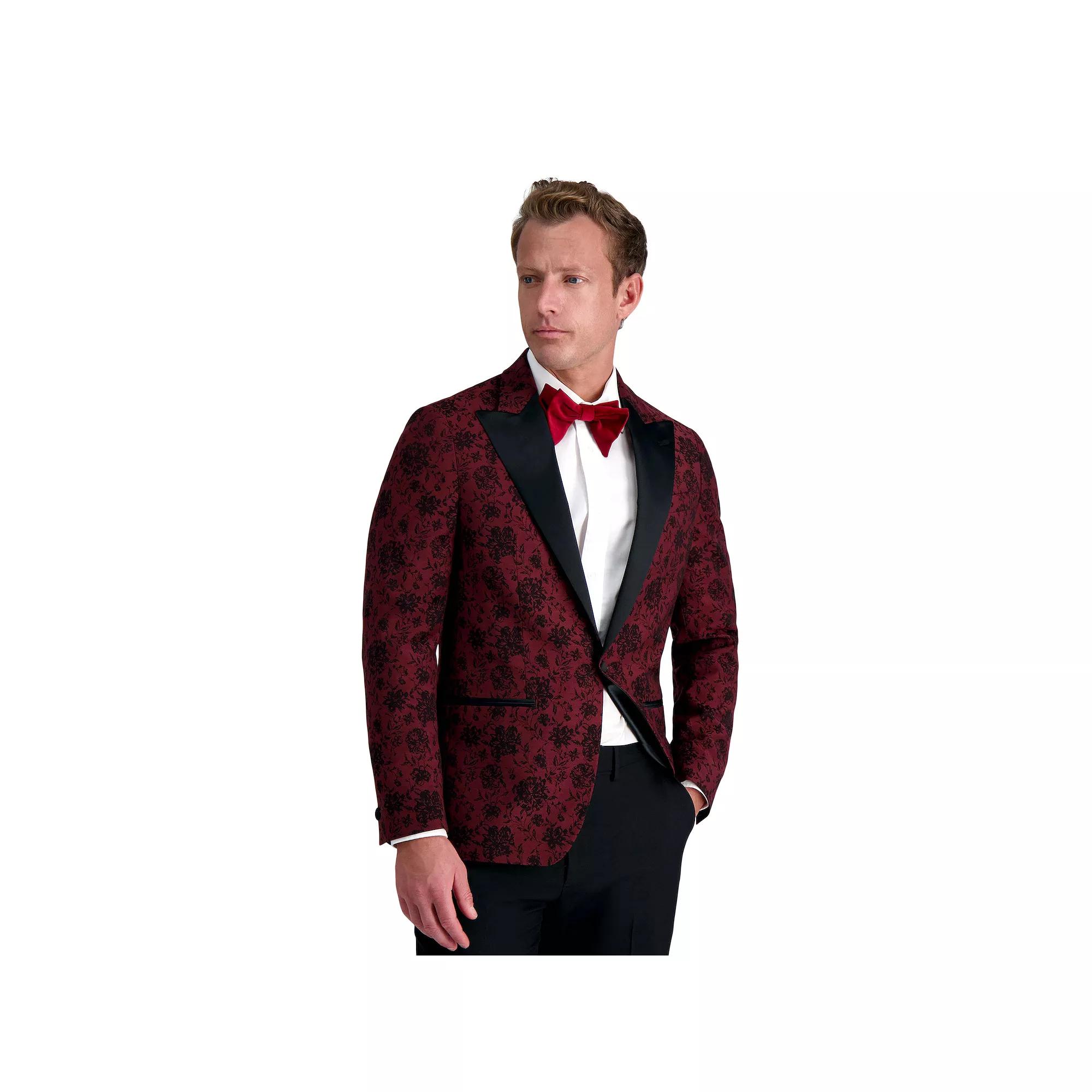 Mens J.M. Haggar Floral Slim Dinner Jacket Red Product Image