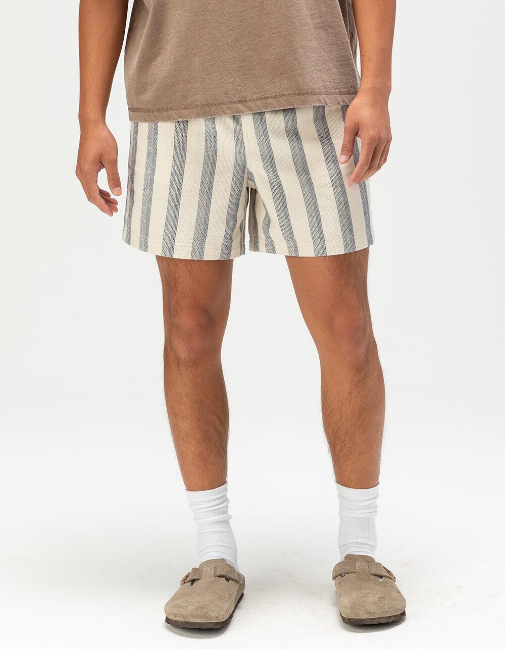 RSQ Mens Stripe Pull On Knit Shorts - NAVY COMBO Product Image