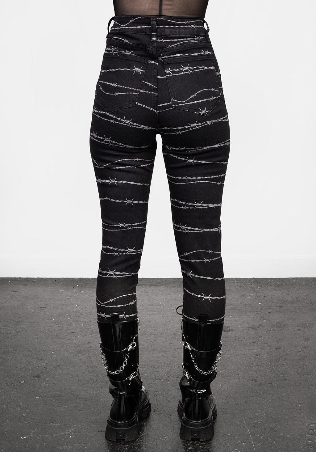 Barbed Denim Skinny Jeans Product Image