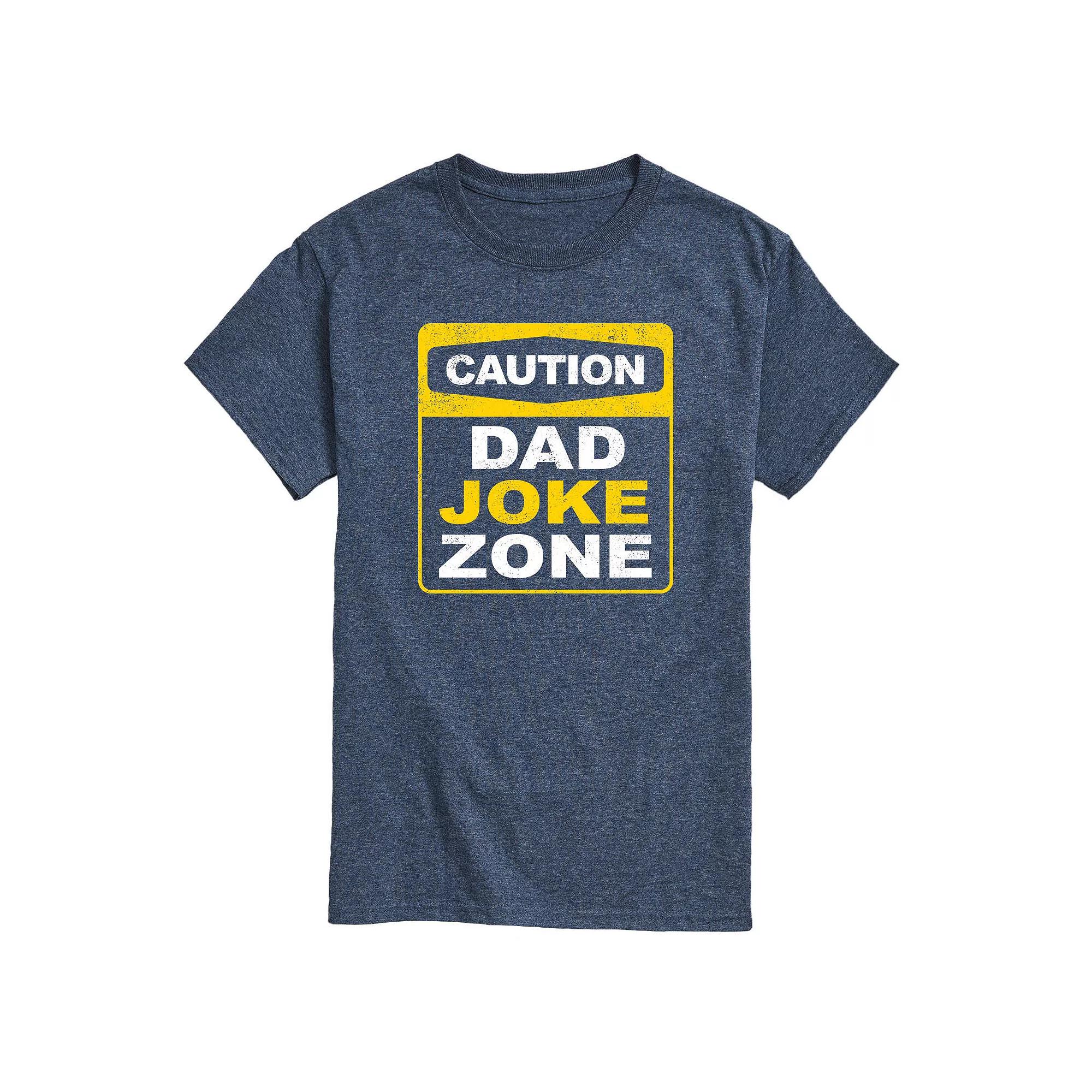 Big & Tall Caution Dad Joke Zone Graphic Tee, Men's,  Product Image