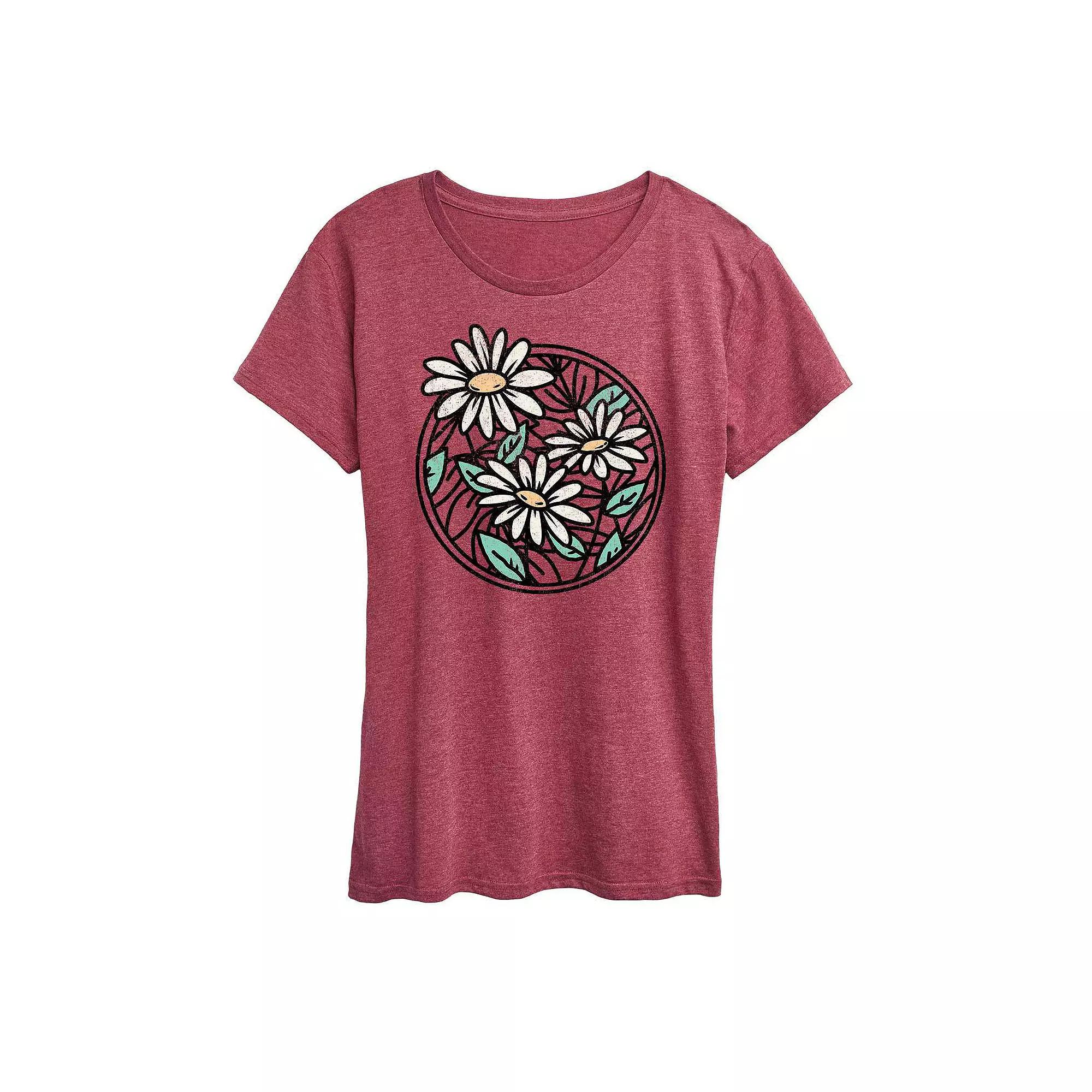 Plus Wildflower Circle Graphic Tee, Women's,  Product Image