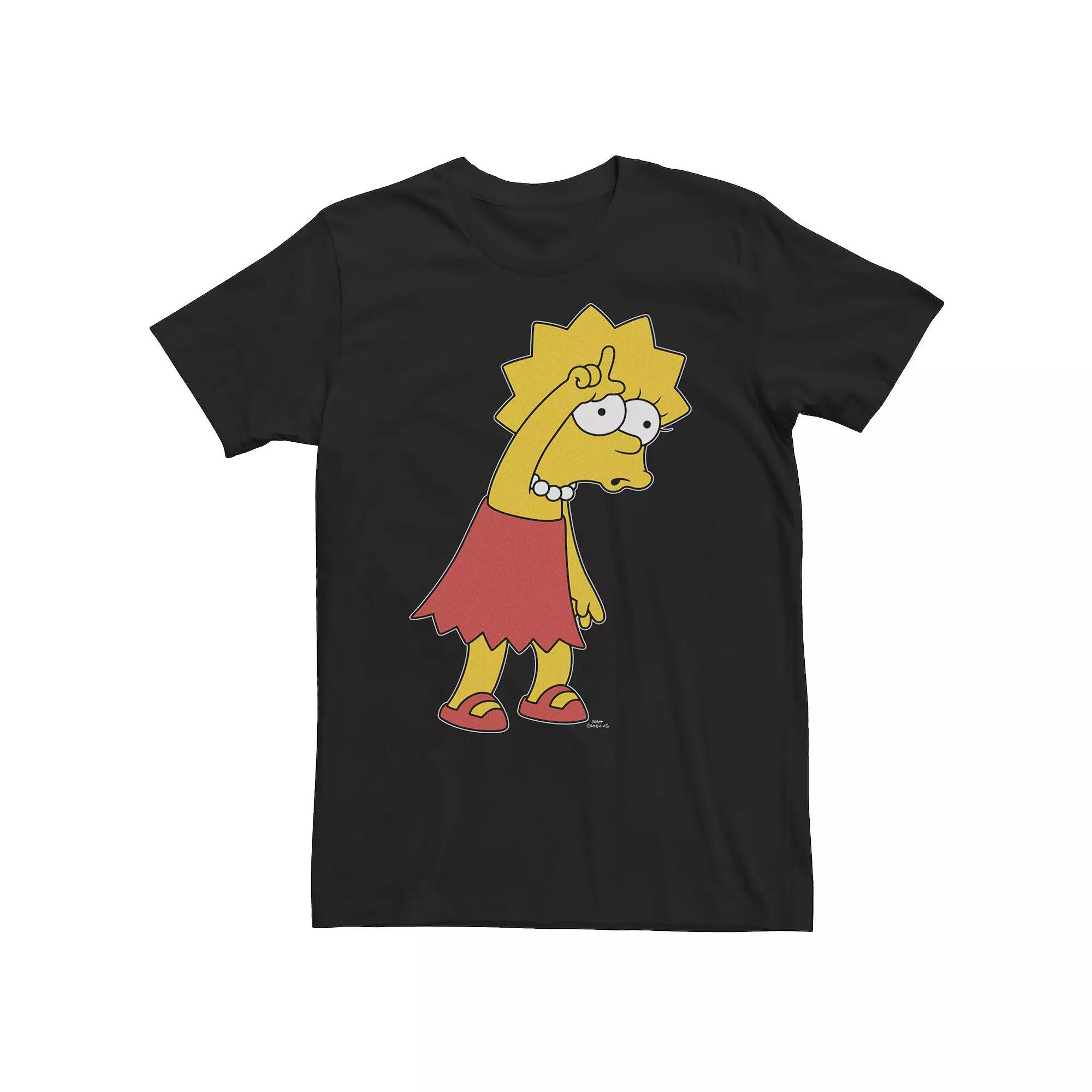Big & Tall The Simpsons Lisa L On Her Forhead Portrait Tee, Men's,  Product Image