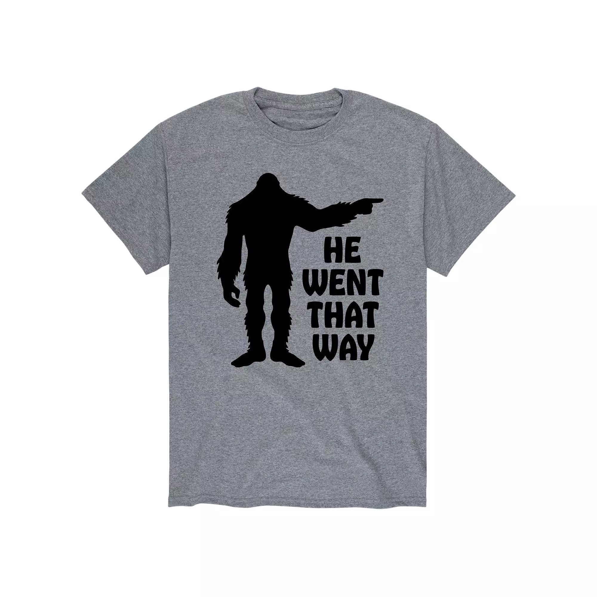 Men's Sasquatch he Went That Way Tee,  Product Image