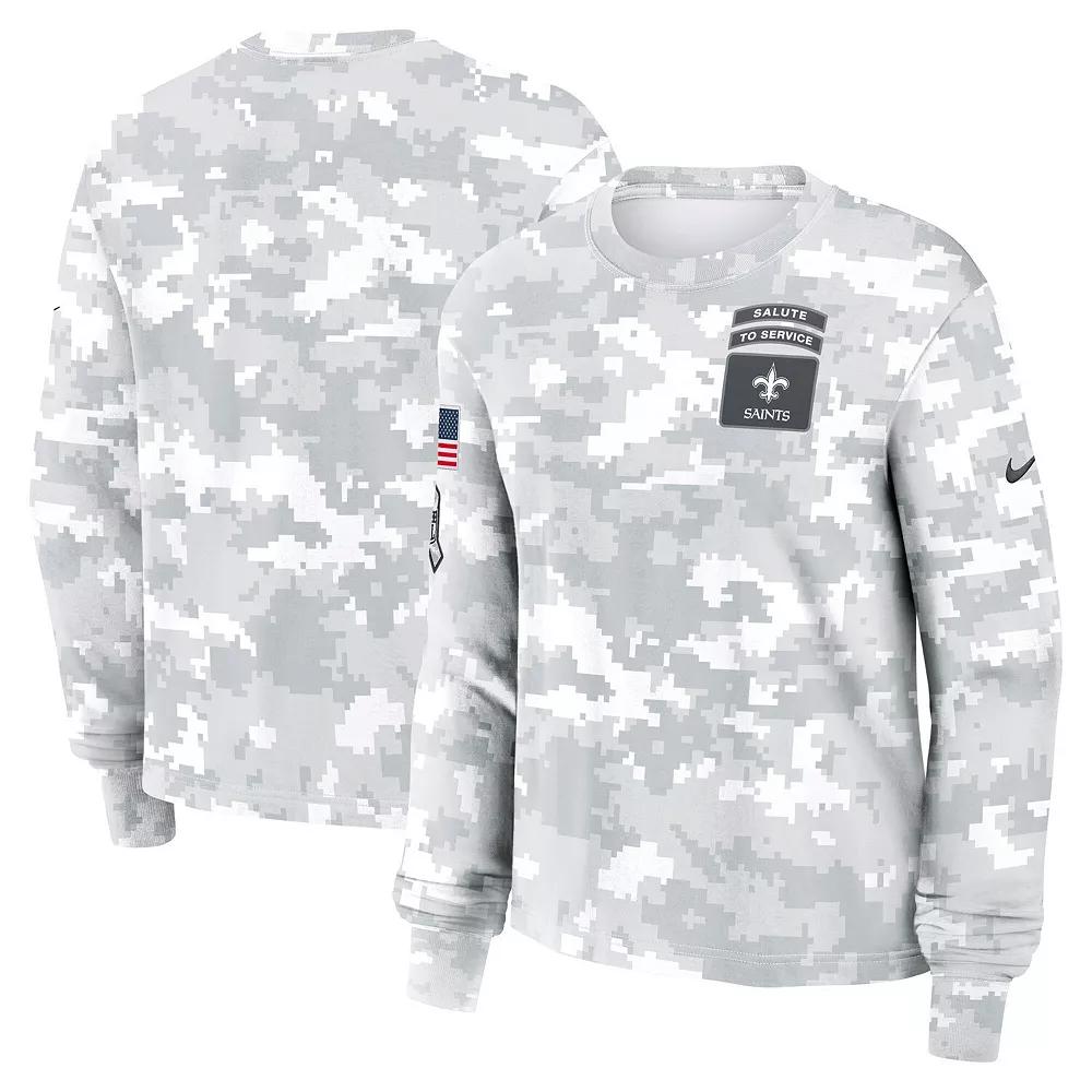 Women's Nike White New York Giants 2024 Salute To Service Long Sleeve T-Shirt, Size: Medium Product Image