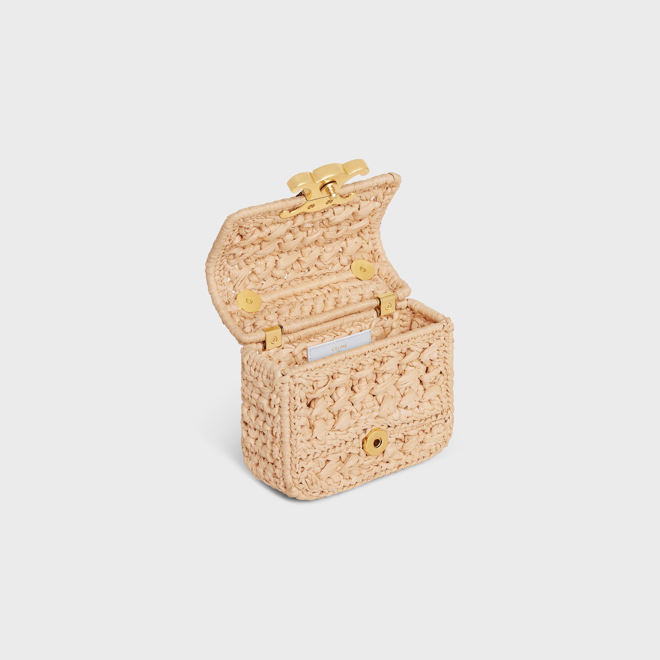 MINI CHAIN CLAUDE IN RAFFIA EFFECT TEXTILE Product Image