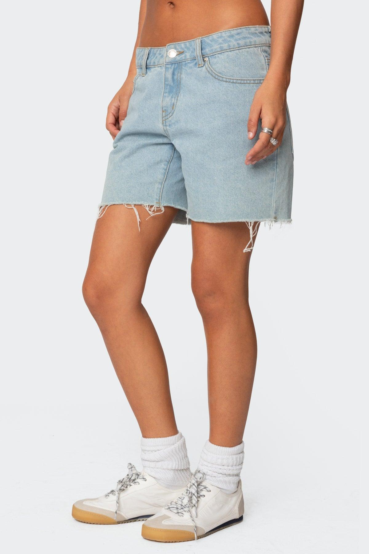 Tomboy Low Rise Denim Shorts Product Image