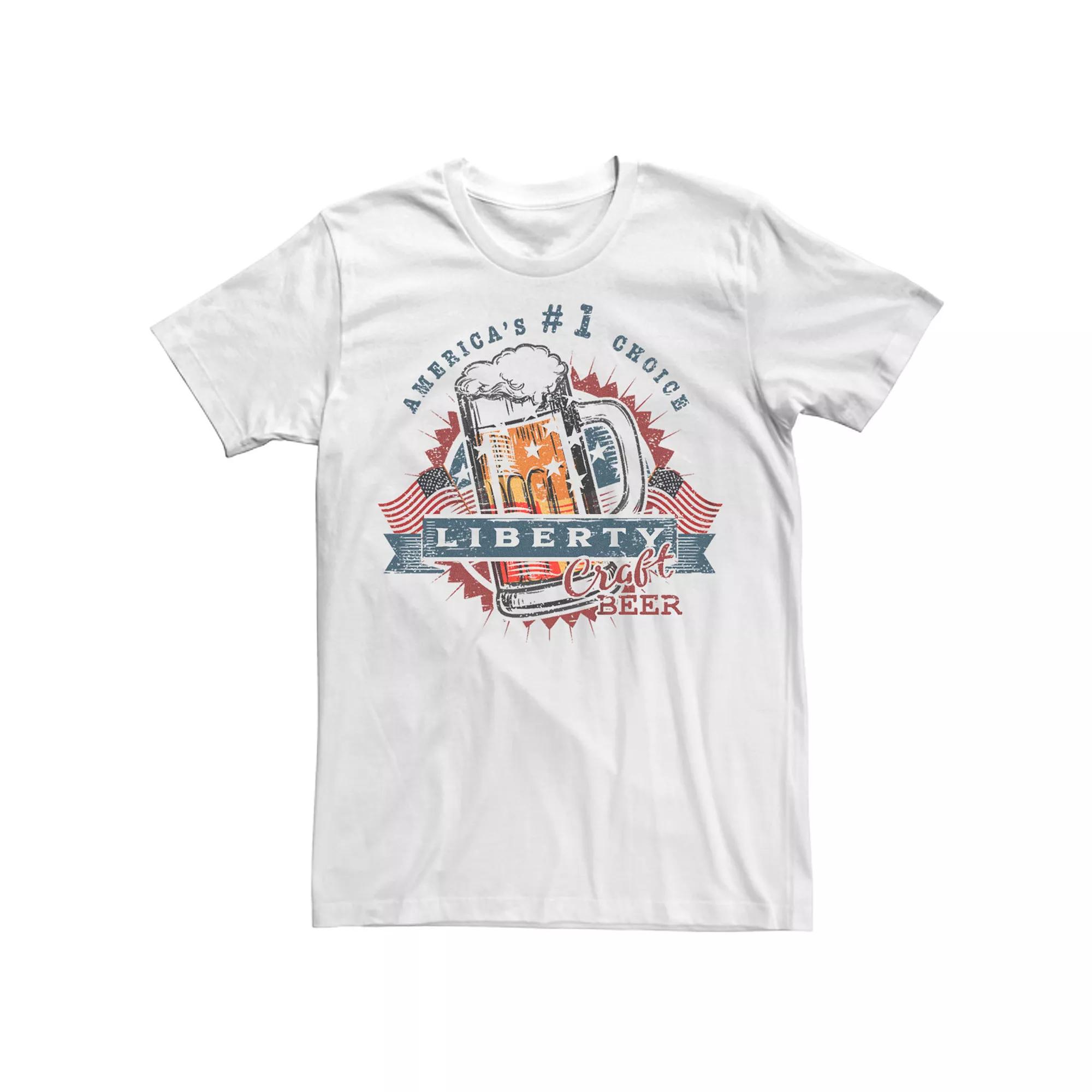 Men's Liberty Craft Beer Graphic Tee, Size: XS, White Product Image