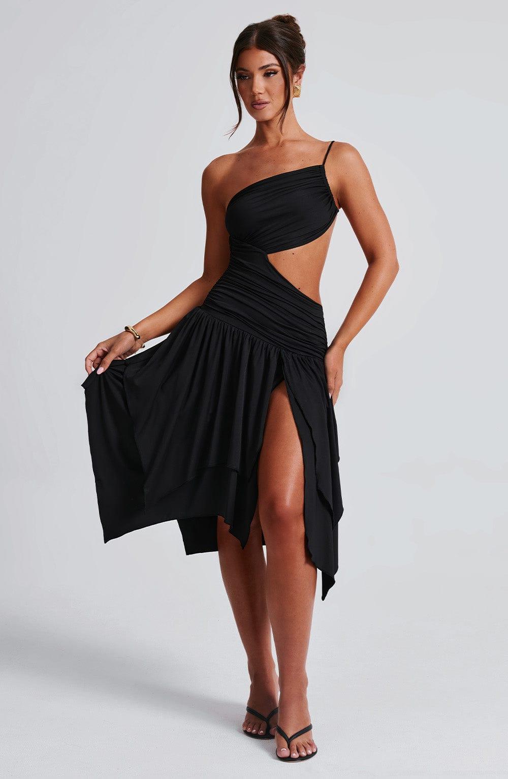Emeline Midi Dress - Black Product Image