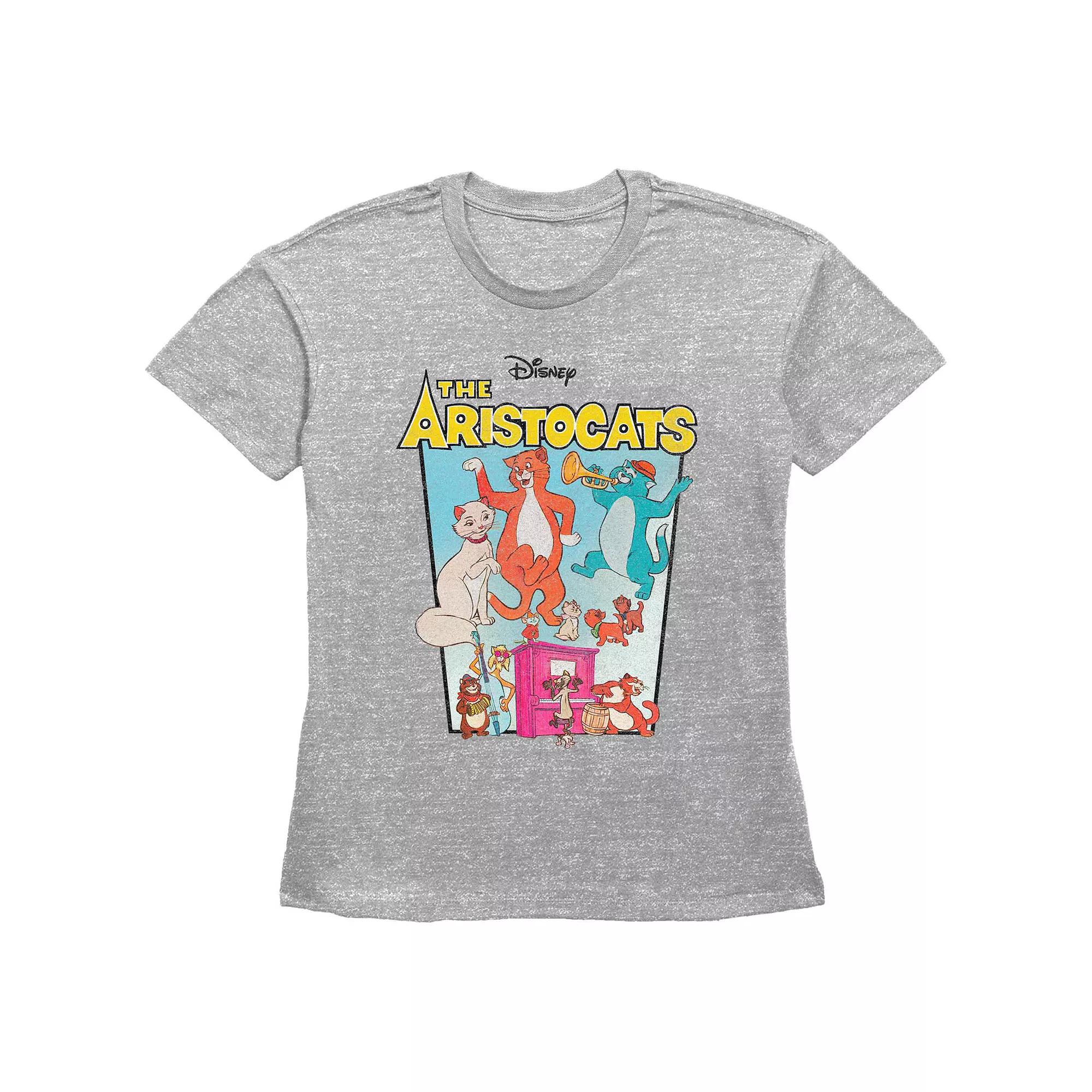 Disney's The Aristocats Women's Vintage Movie Poster Graphic Tee,  Product Image