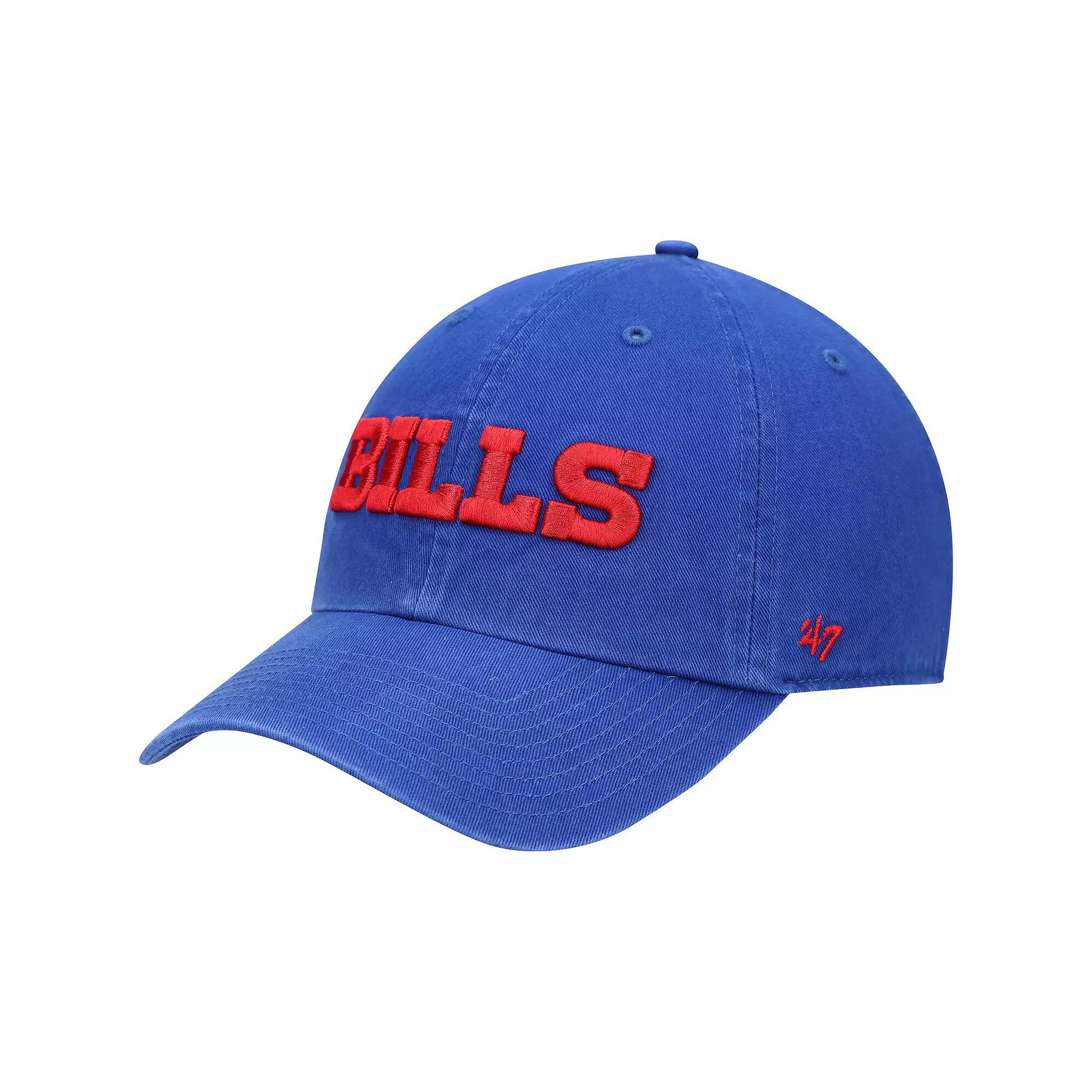 Men's '47 Royal Buffalo Bills Clean Up Script Adjustable Hat, Blue Product Image