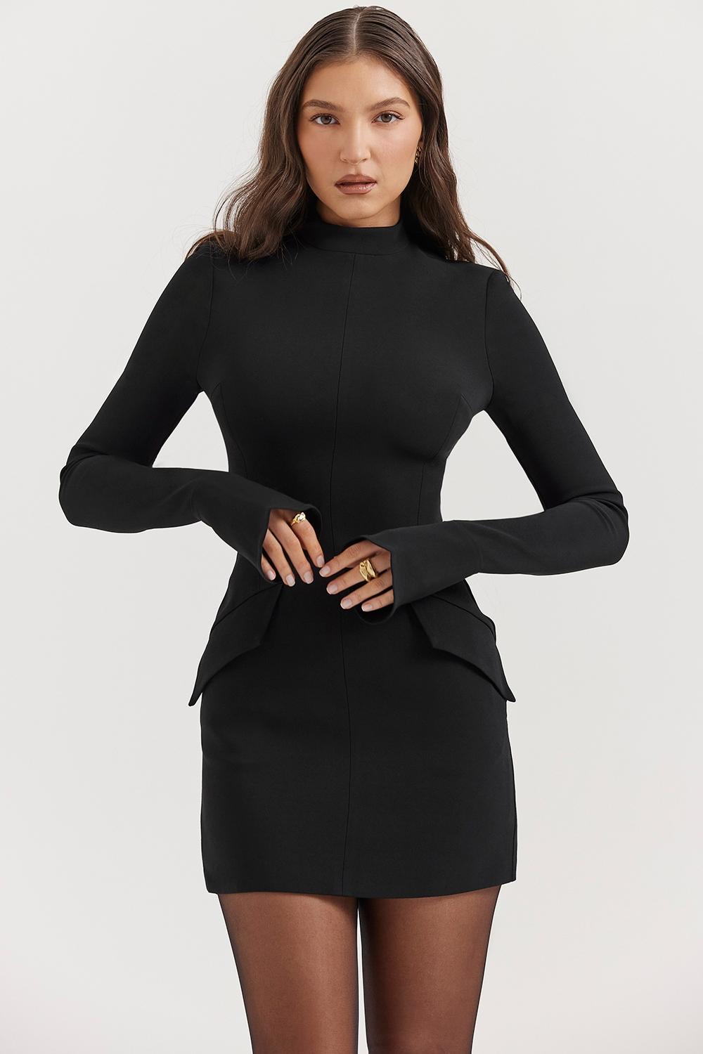 Mahalia  black mini dress Product Image