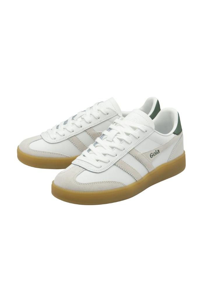 Gola Classics Men's Viper Leather Sneakers - White/ White/ Evergreen Product Image