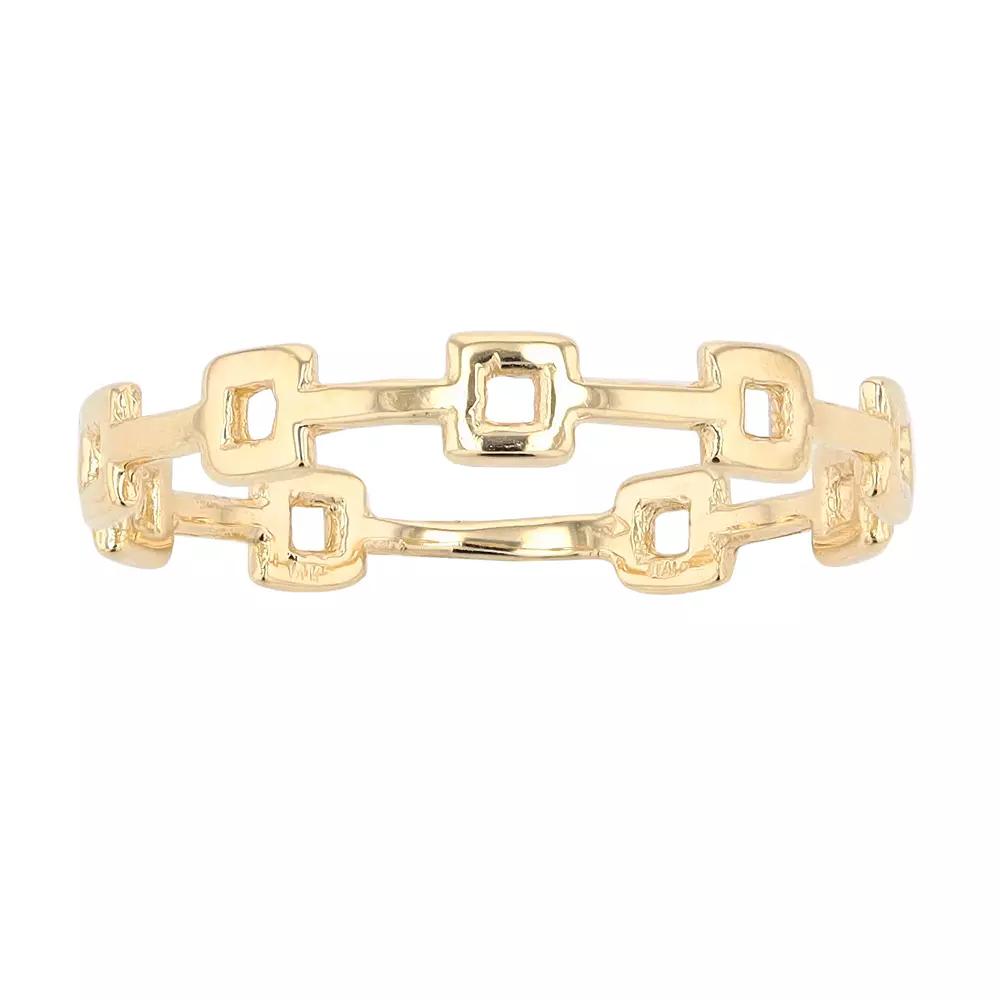 Au Naturale 14k Gold Square Station Ring, Women's,  Product Image