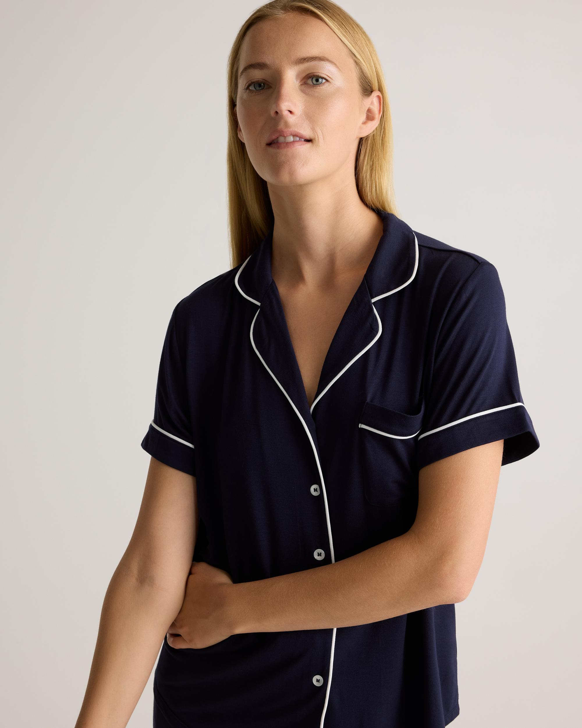 Quince | Women's Bamboo Jersey Short Sleeve Pajama Set Product Image