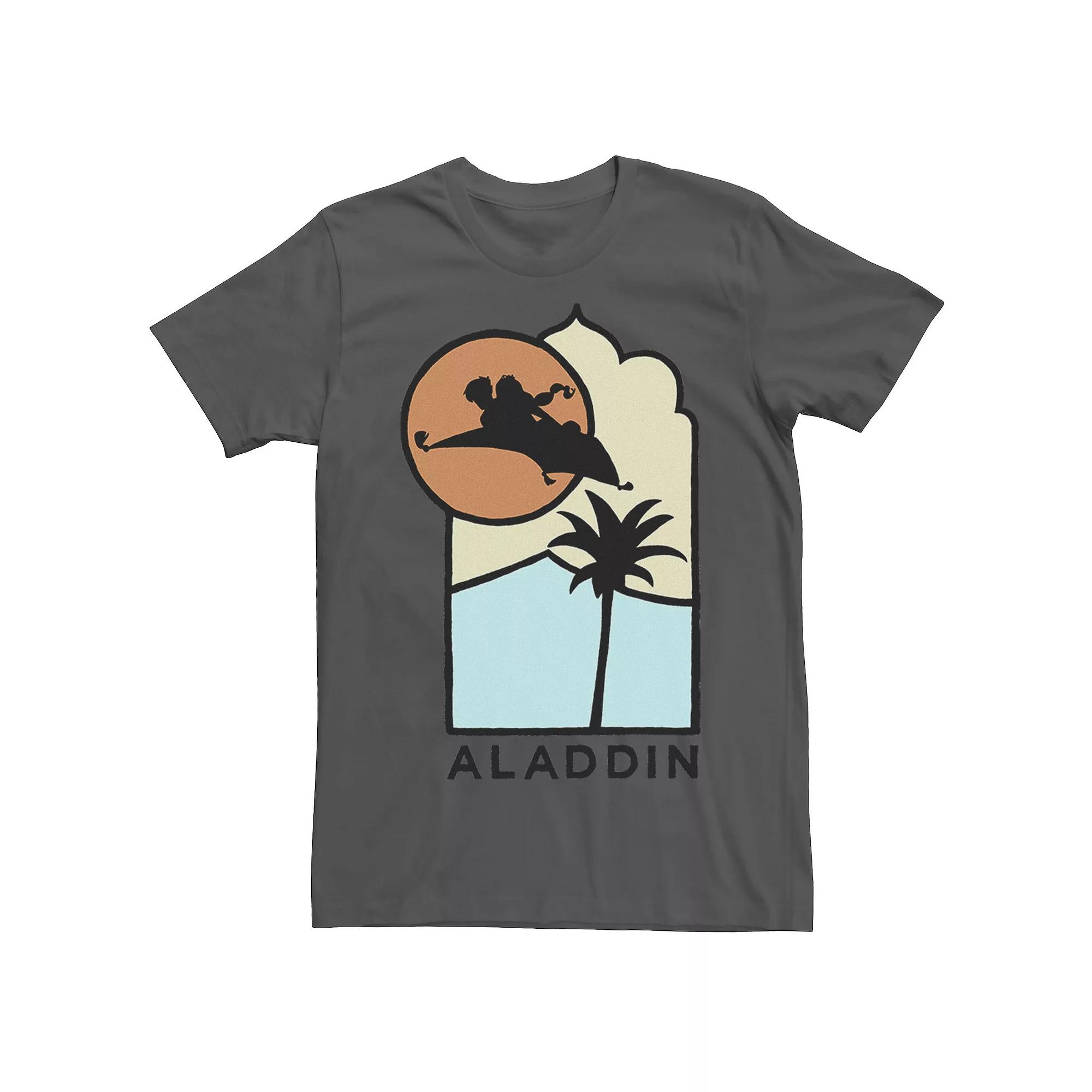 Men's Disney's Aladdin Live Action Carpet Ride Line Art Logo Tee,  Product Image