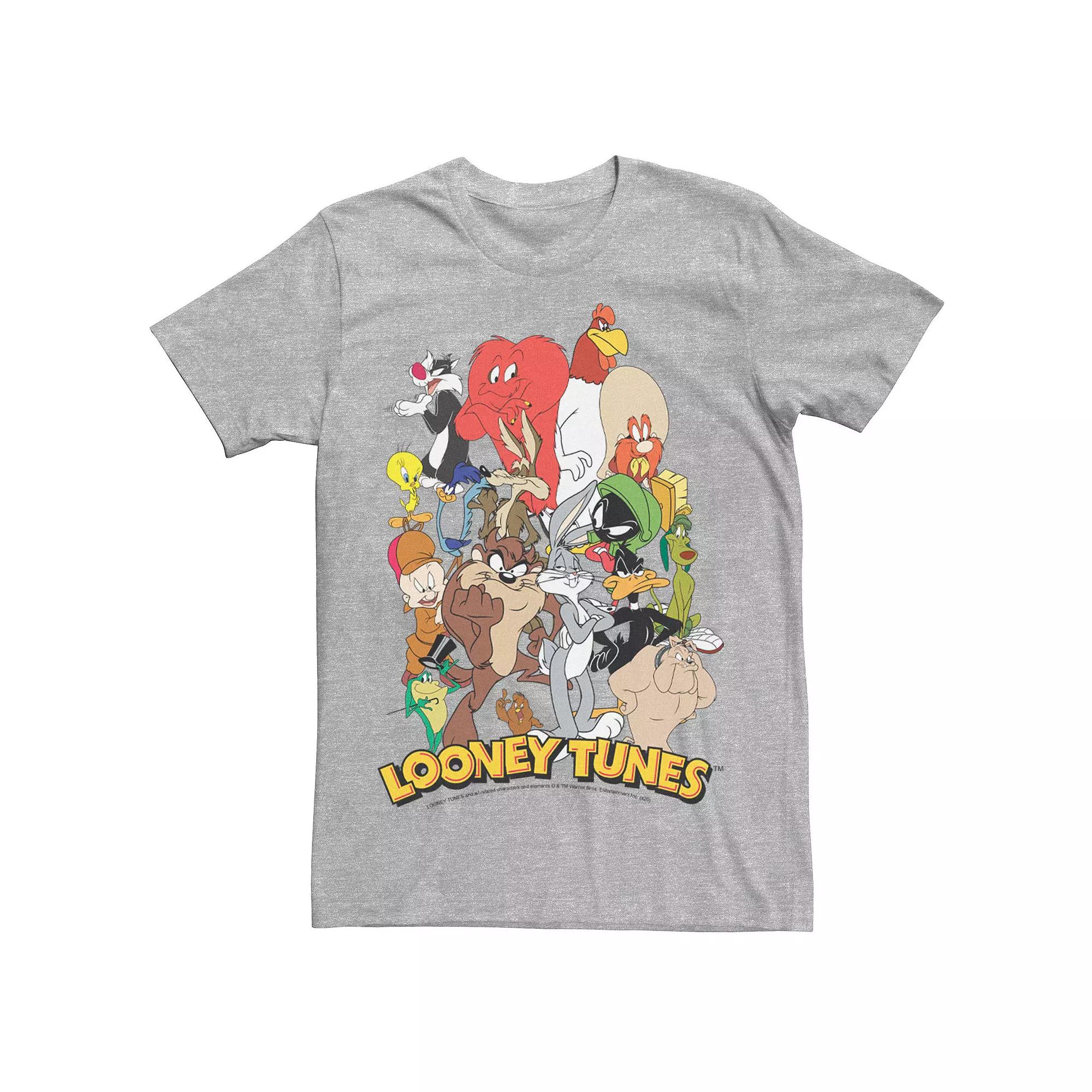 Men's Looney Tunes Character Stack Logo Tee,  Product Image