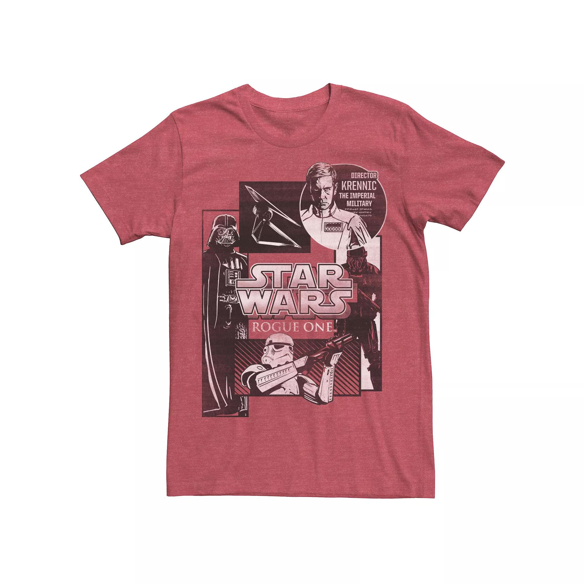 Men's Star Wars Villain Panels Tee, Size: XL, Red Grey Product Image